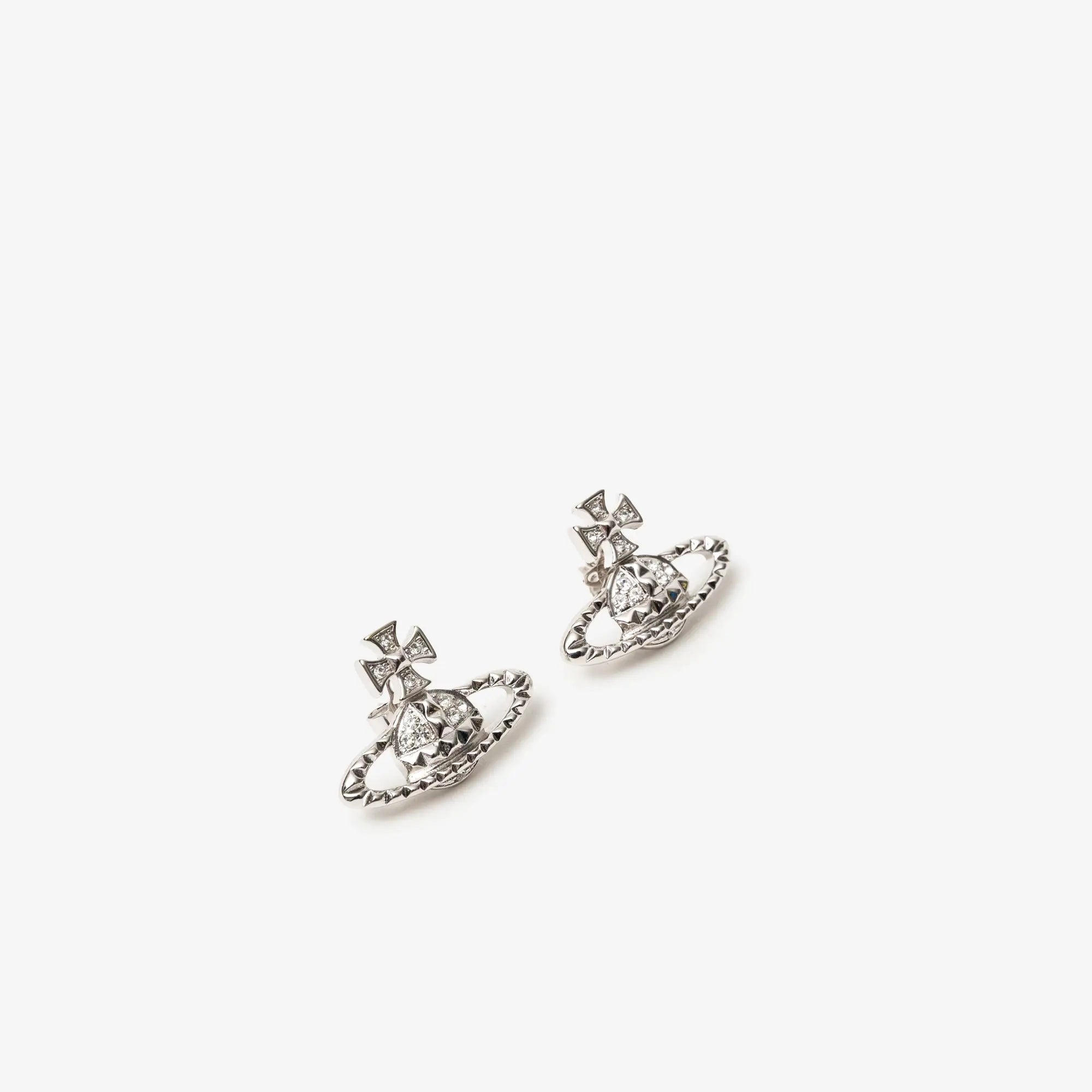 Vivienne Westwood Mayfair Bas Relief Earrings Rhodium - 2