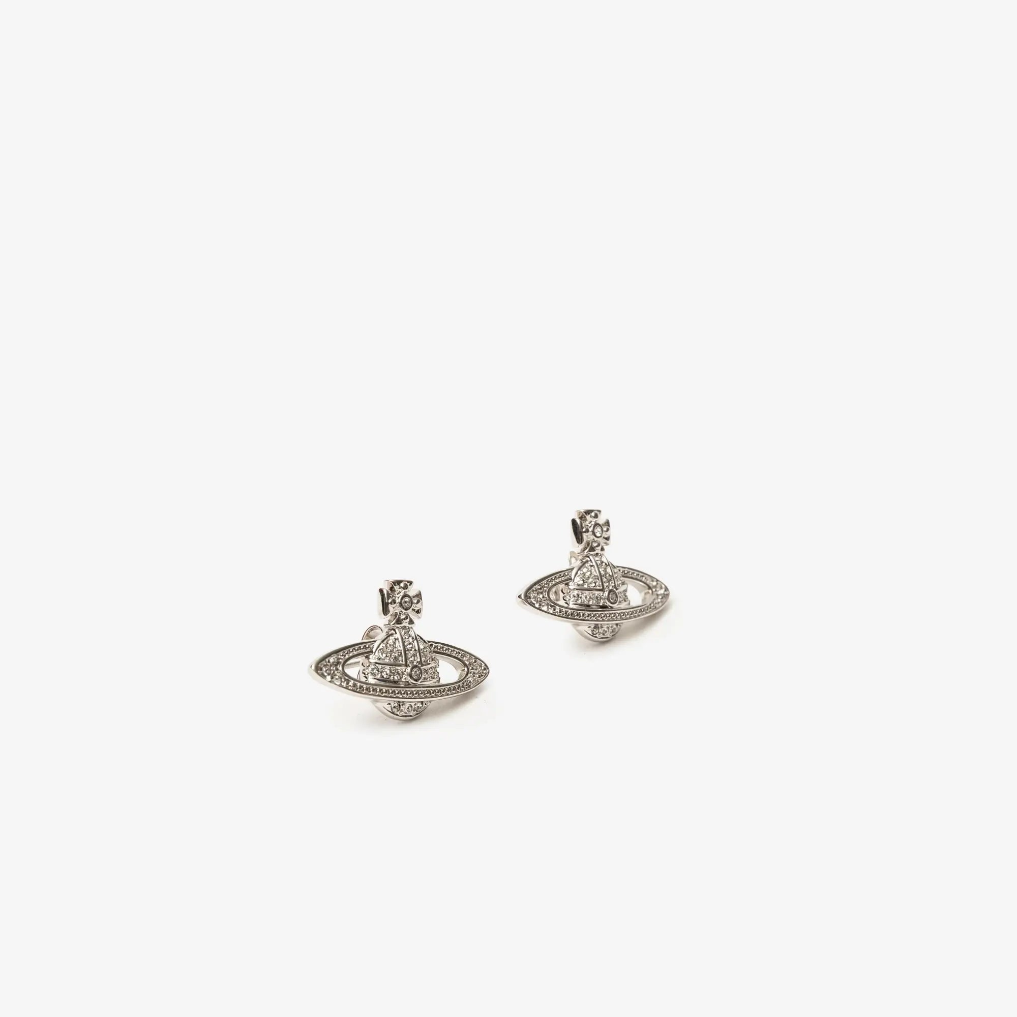 Vivienne Westwood Mini Bas Relief Earrings Platinum - 2
