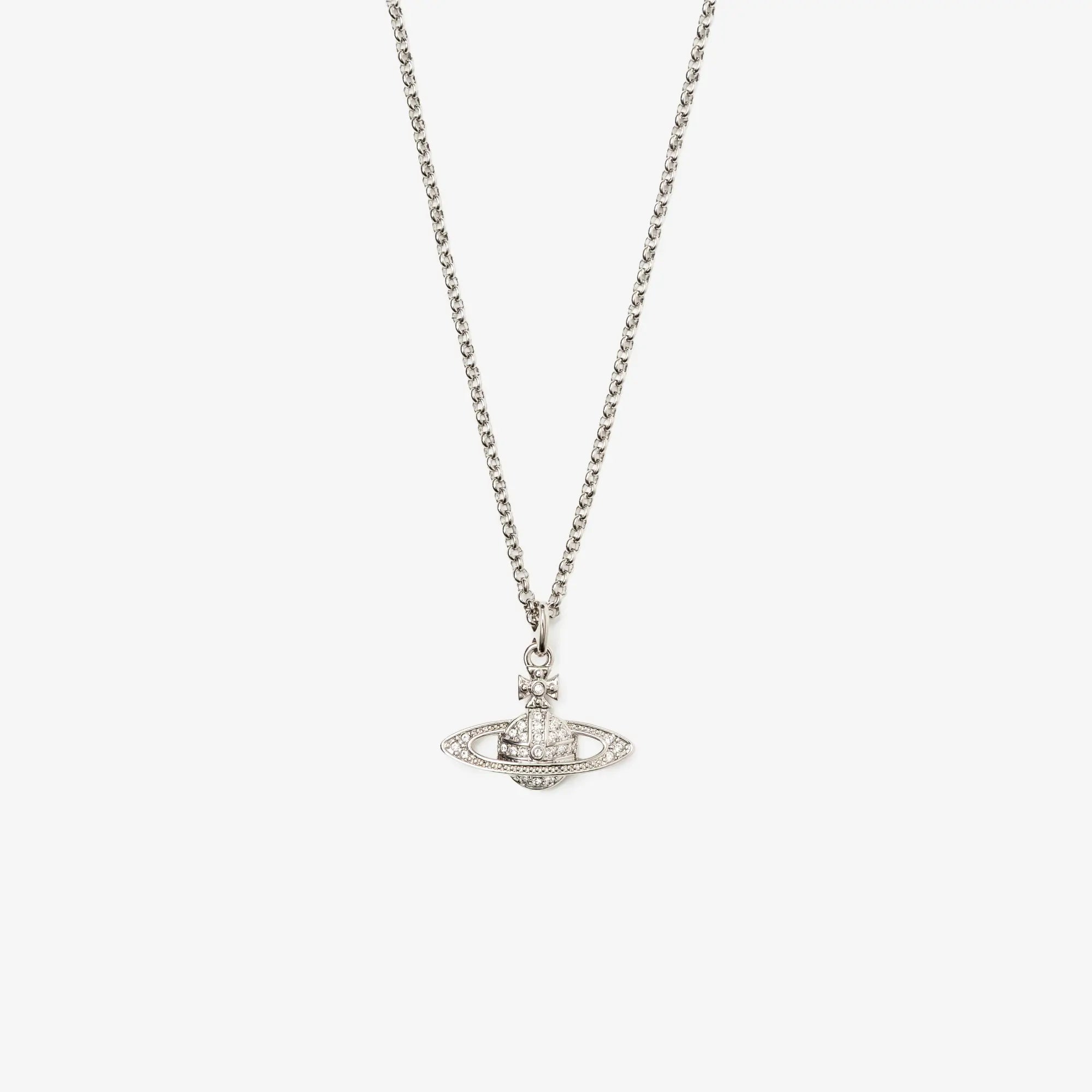Vivienne Westwood Mini Bas Relief Orb Pendant Platinum - 2
