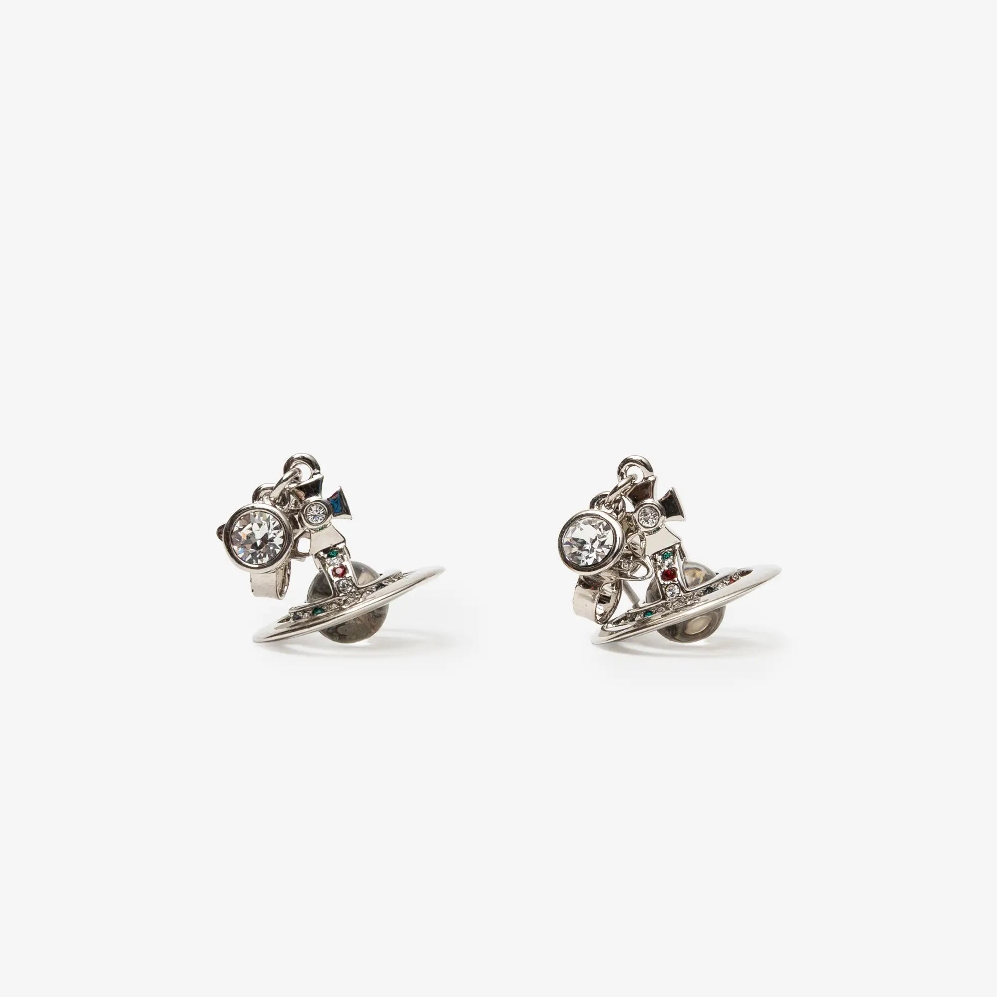 Vivienne Westwood New Petite Orb Earrings Platinum - 2