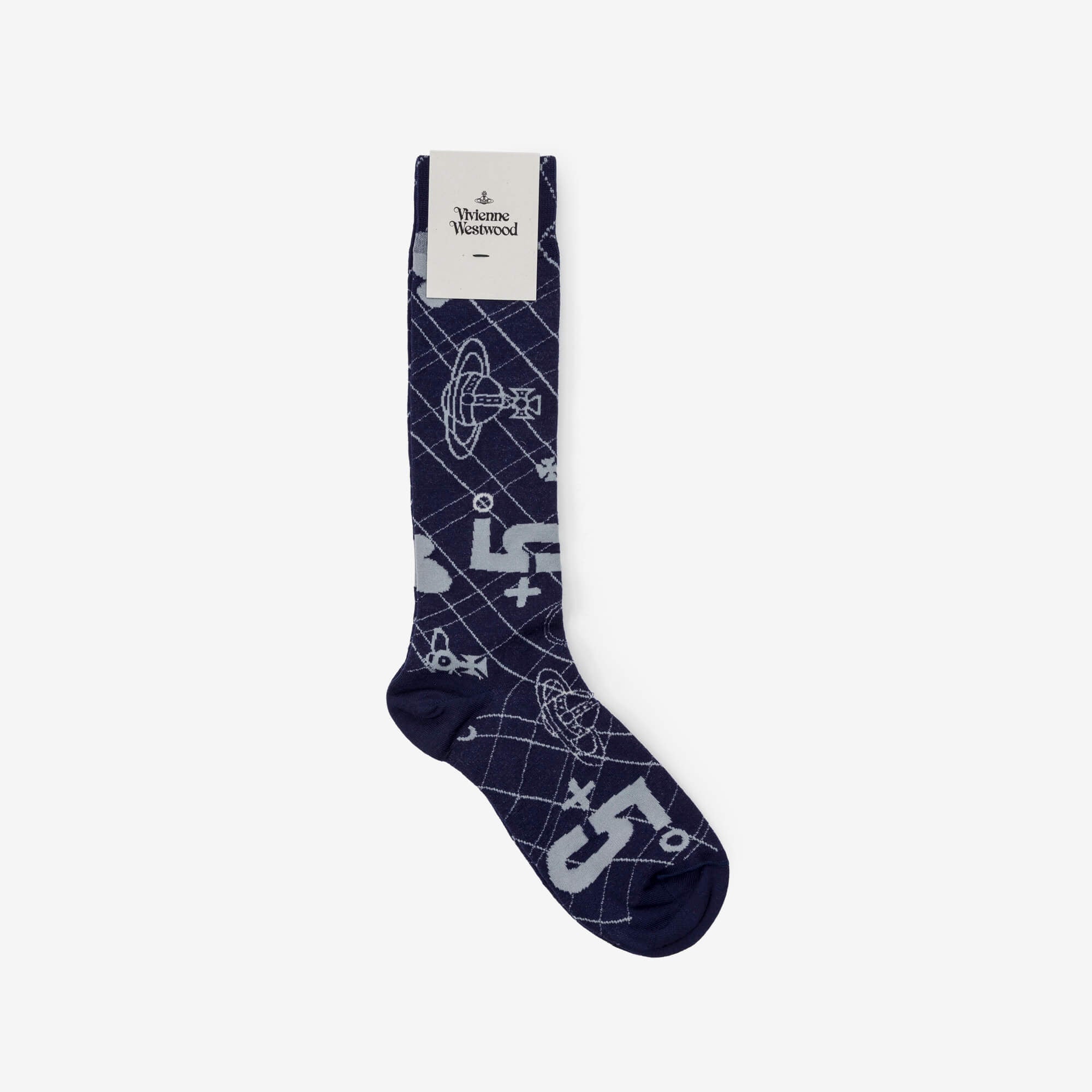 Vivienne Westwood Plus 5 Socks Navy Blue-1