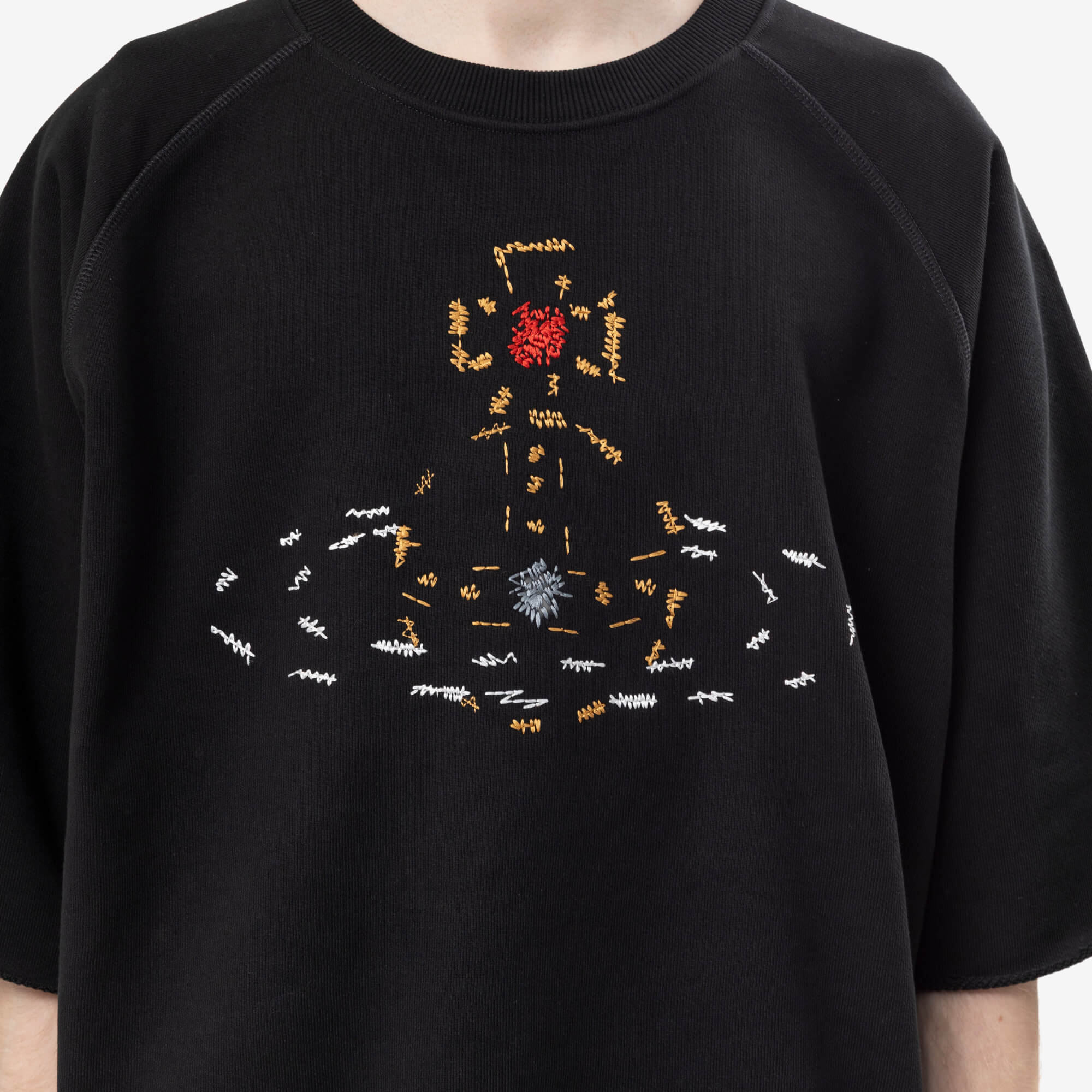 Vivienne Westwood Stitch Orb SS Raglan Sweatshirt Black-5