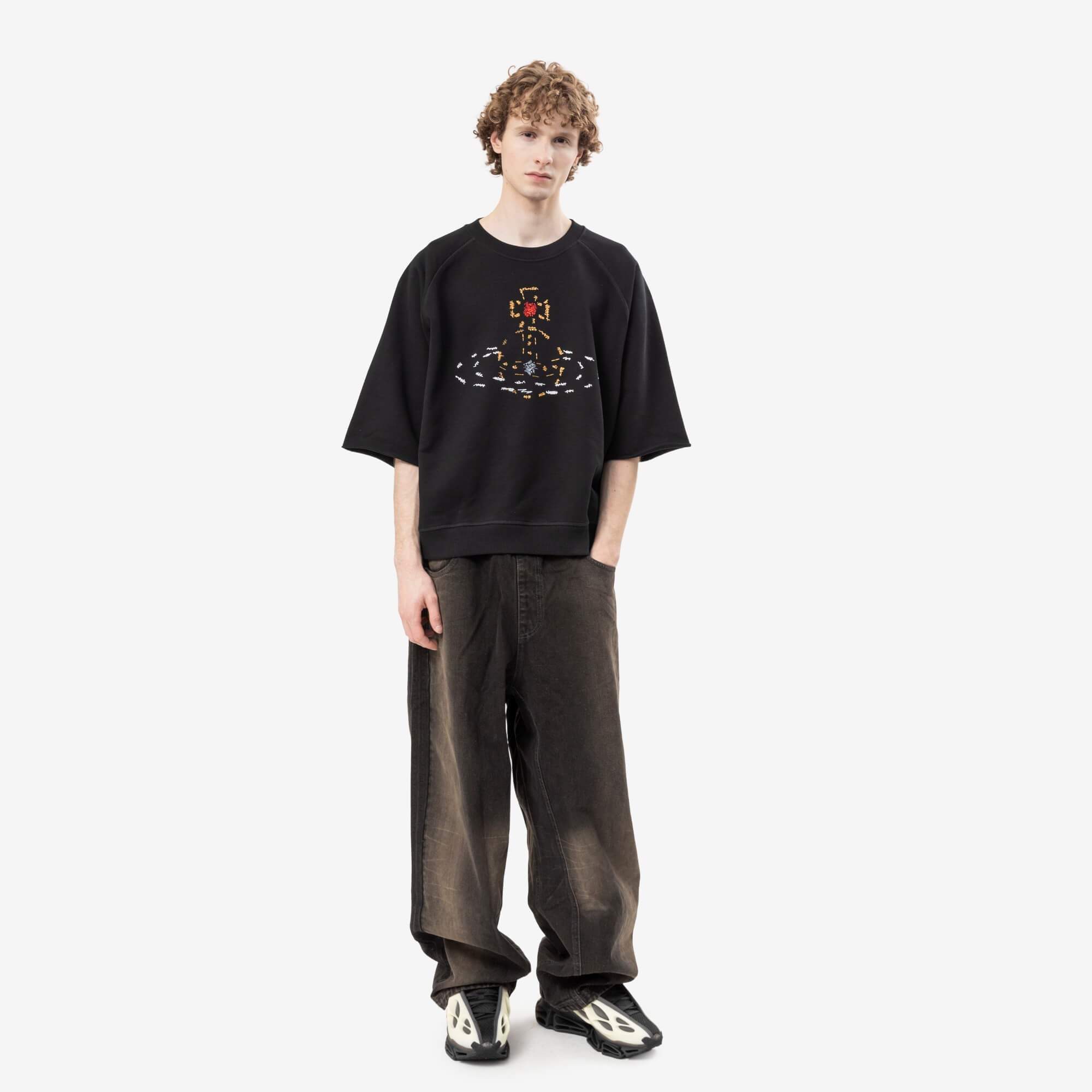 Vivienne Westwood Stitch Orb SS Raglan Sweatshirt Black-2