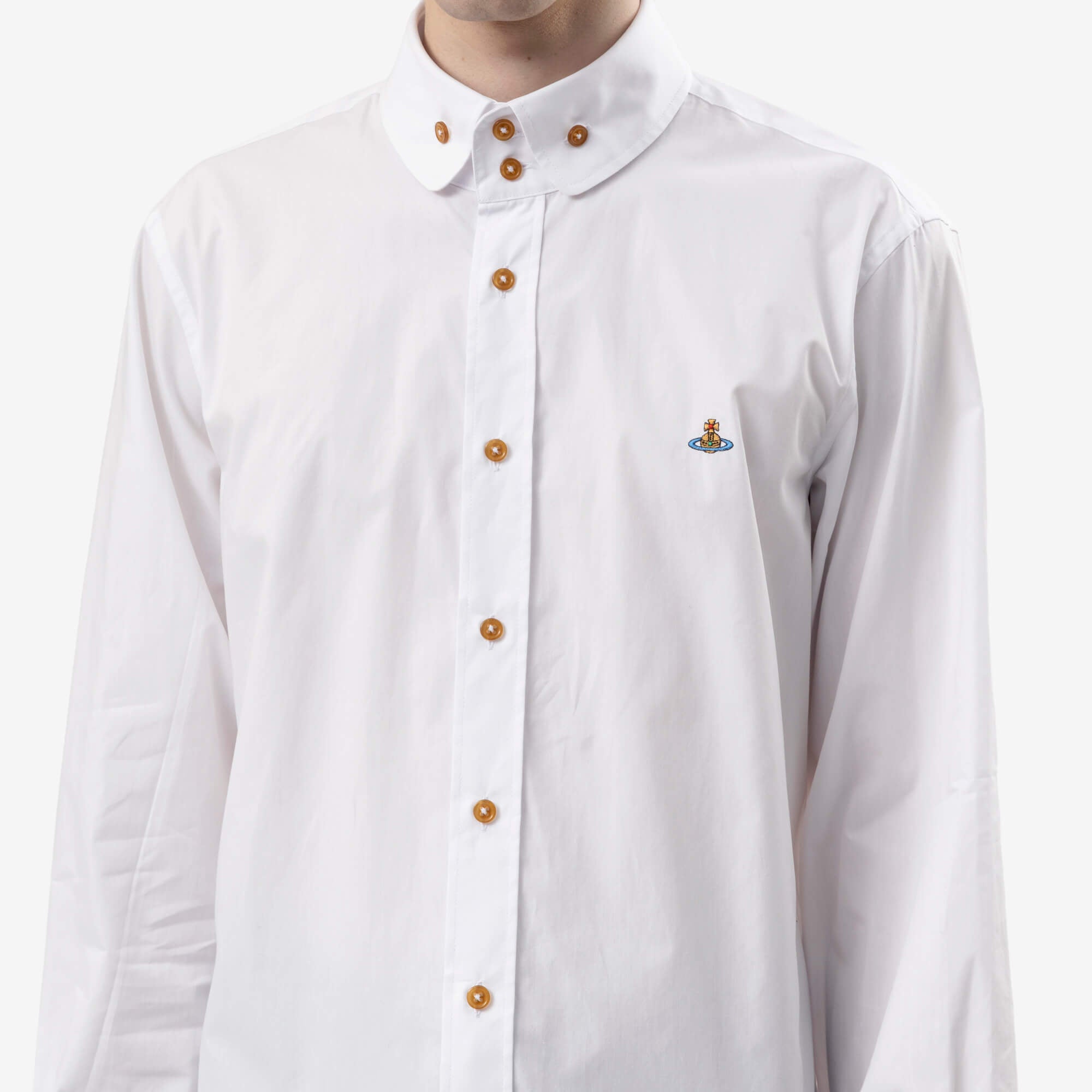 Vivienne Westwood Two Button Krall Shirt White-5