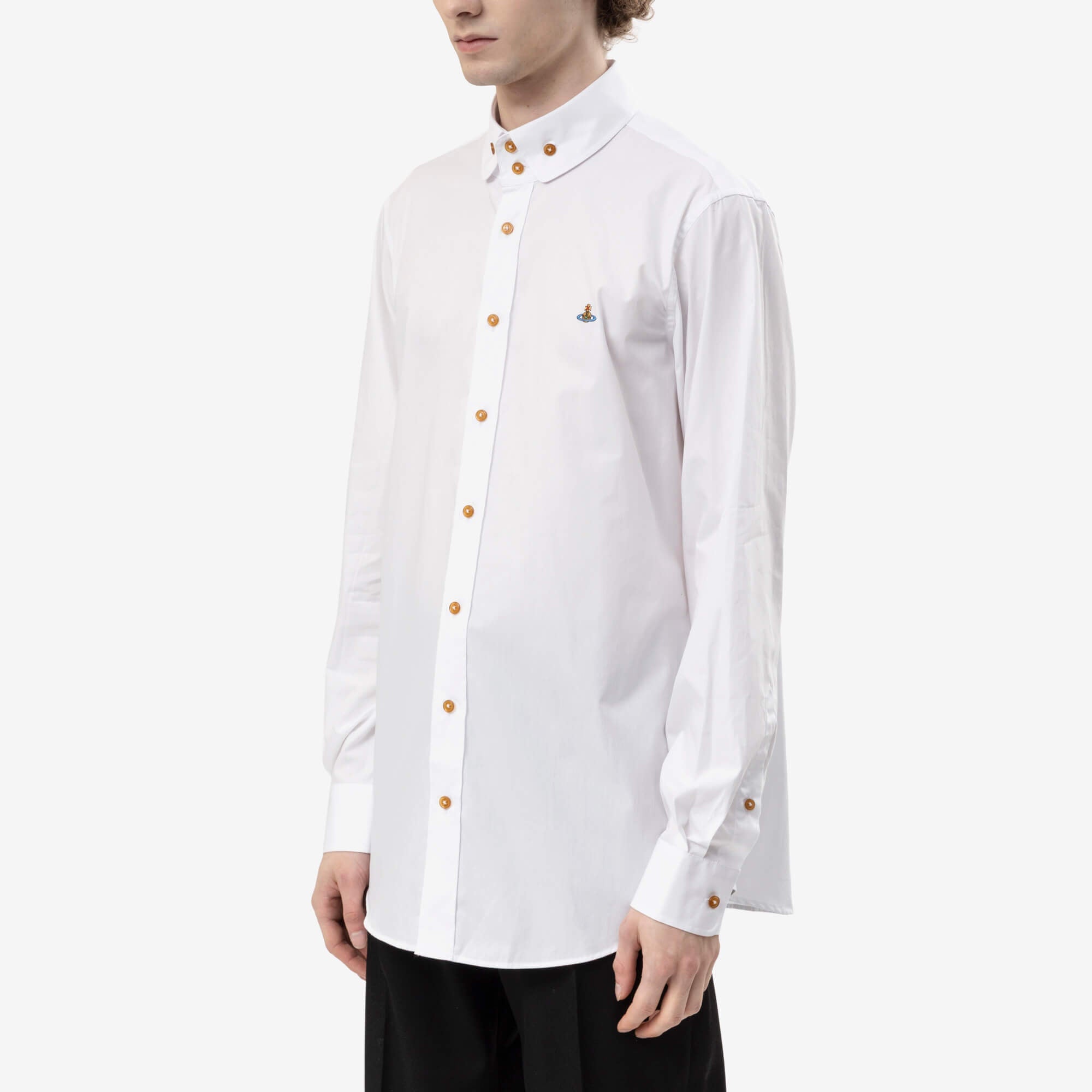 Vivienne Westwood Two Button Krall Shirt White-3