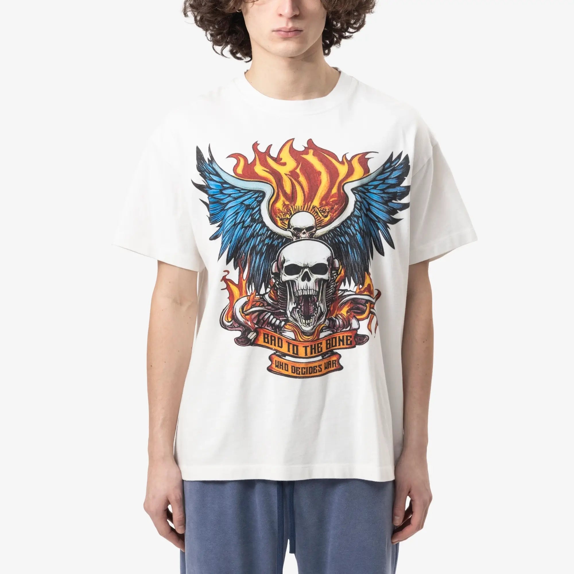 Who Decides War Bad to Bone T-Shirt Cloud - 1