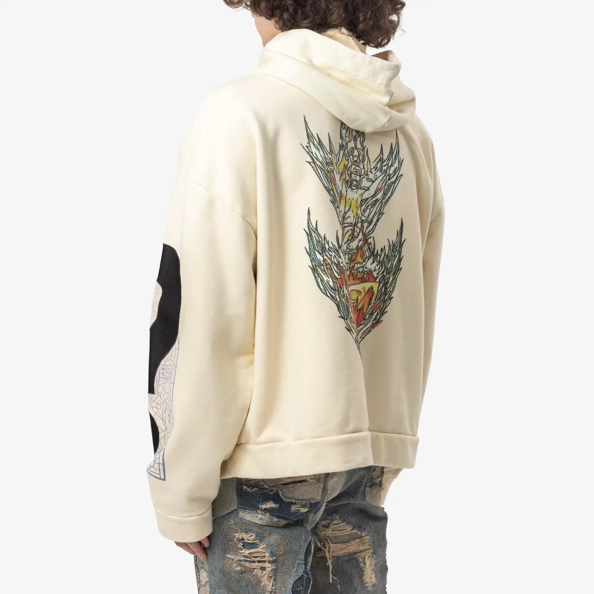 Who Decides War Engulfed Memories Zip Hoody Ivory - 4