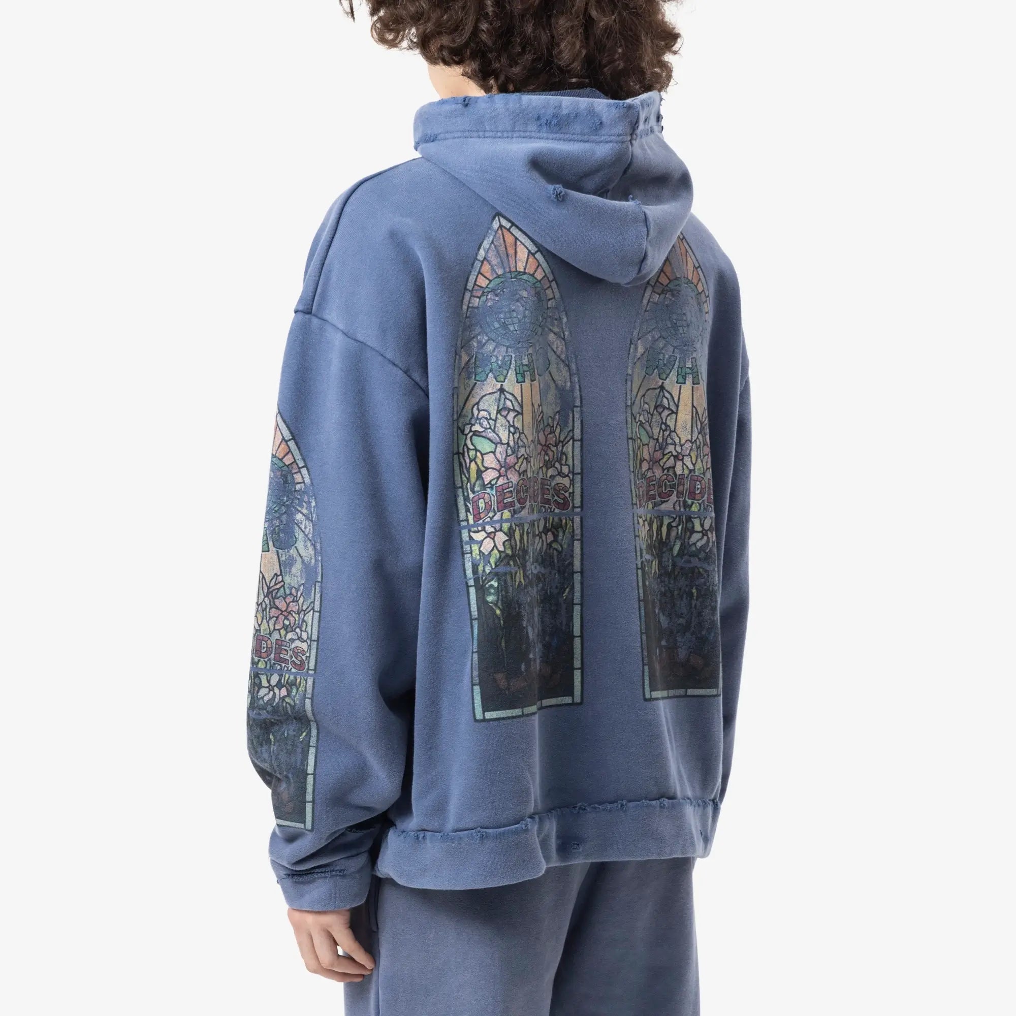 Who Decides War Faded Hoody Indigo - 4