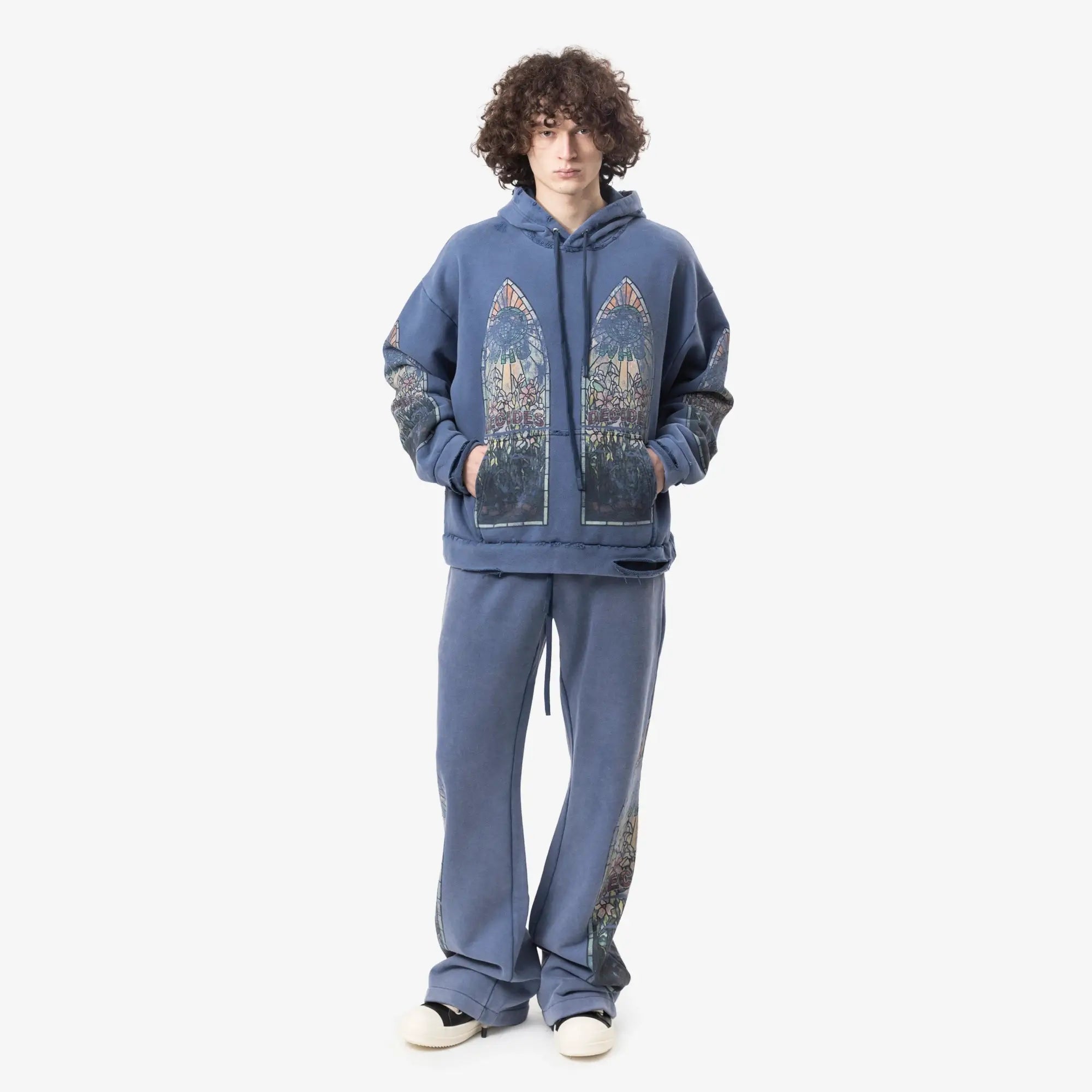 Who Decides War Faded Hoody Indigo - 2