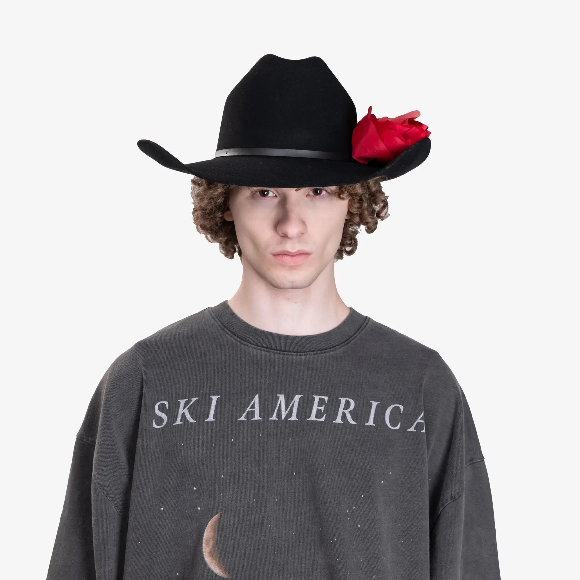 Willy Chavarria WC Felt Hat Black - 2