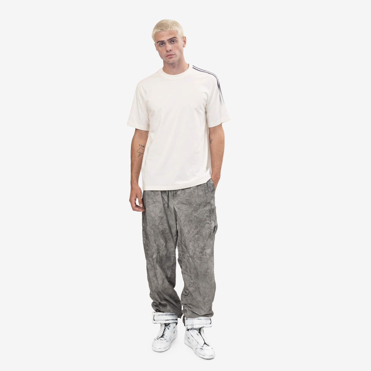 Y-3 Gradient Stripes Short Sleeve T-Shirt Chalk White-2