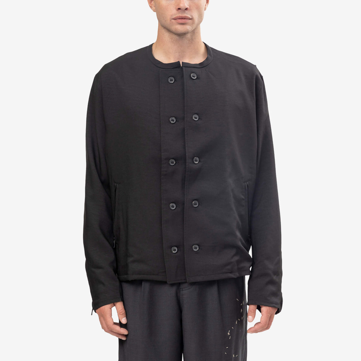 Y-3 Sport Uniform Adaptive Collarless Jacket Black-1