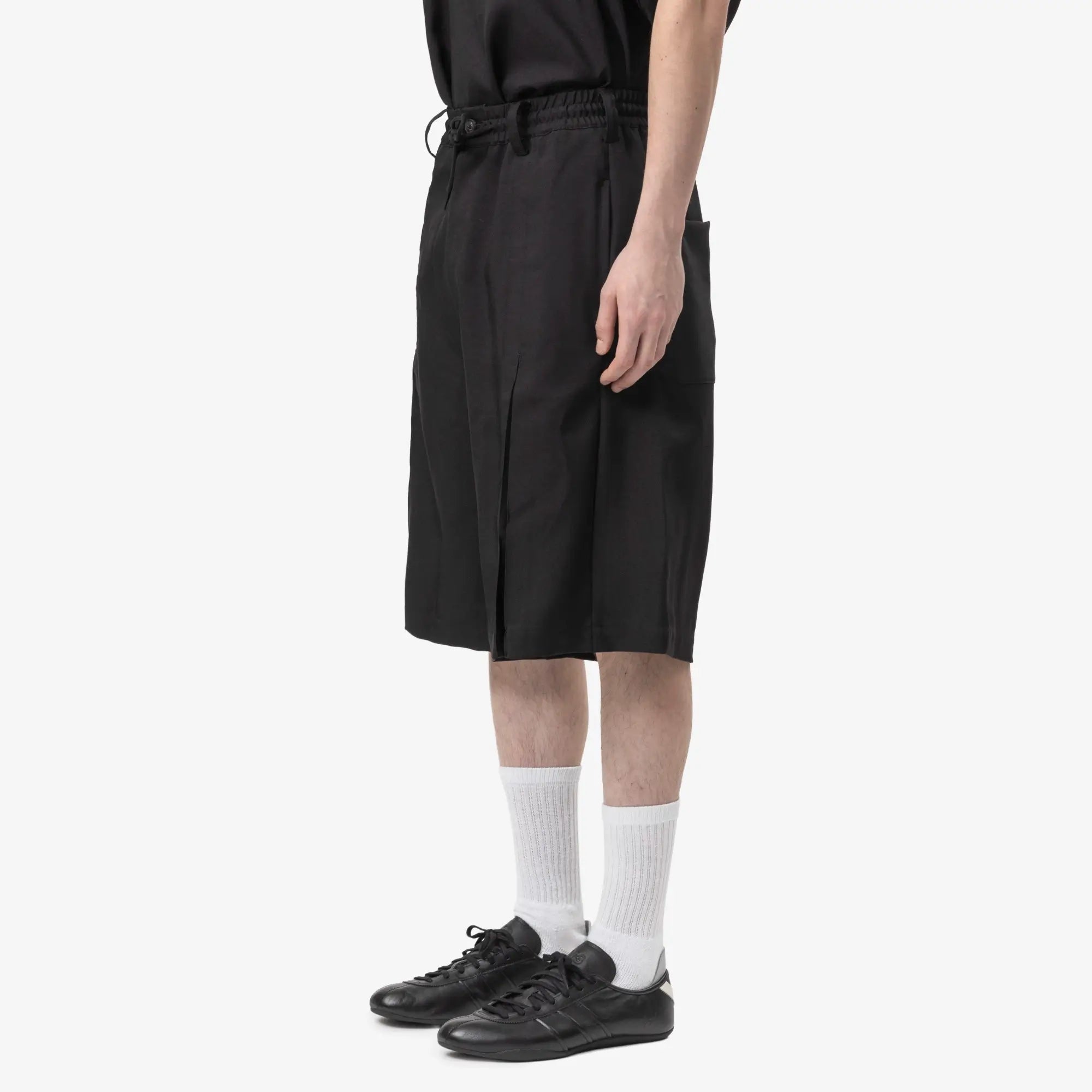 Y - 3 Sport Uniform Pleated Shorts Black - 3