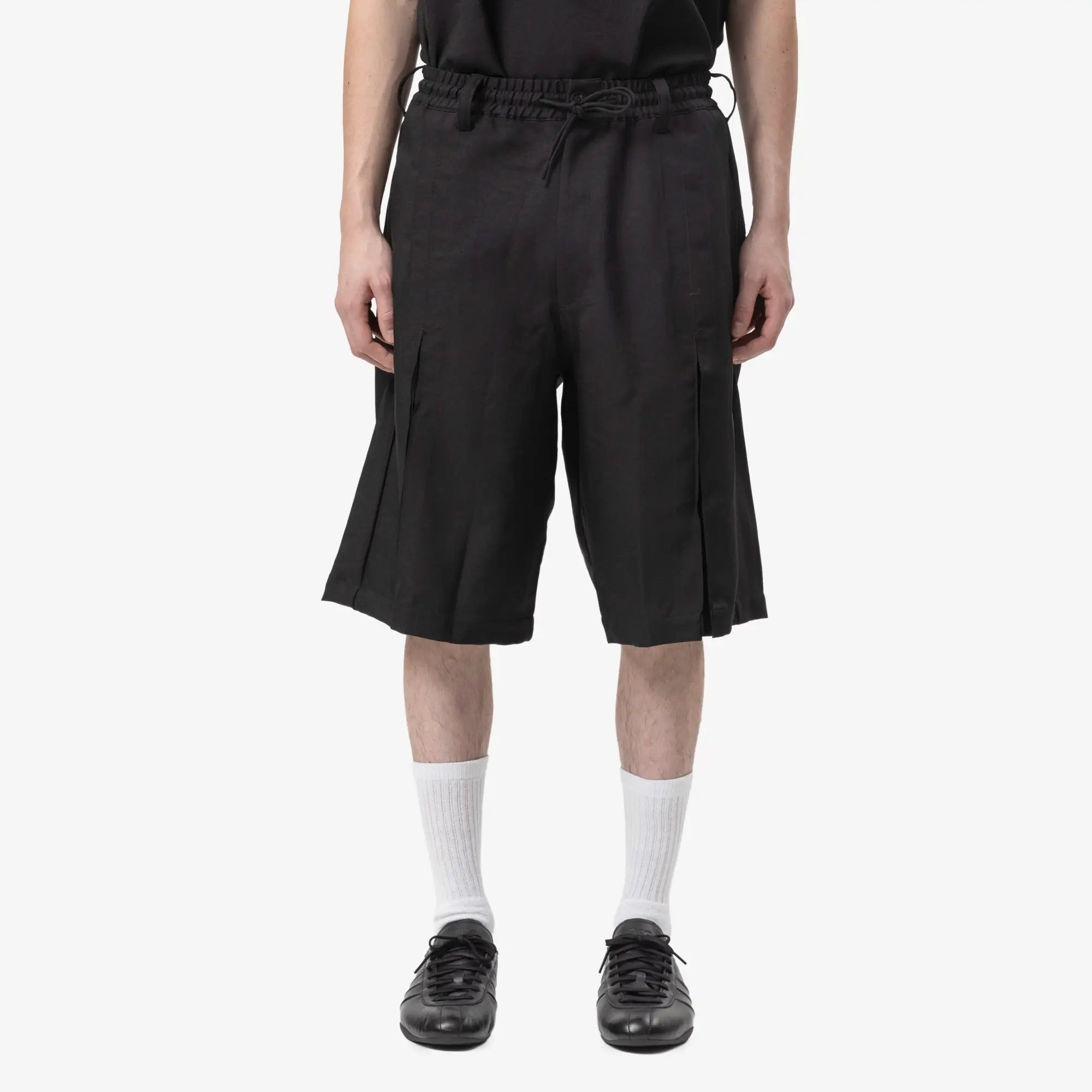 Y - 3 Sport Uniform Pleated Shorts Black - 1