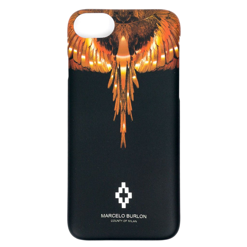 Marcelo Burlon Gold Wings iPhone 8 Case Black - 1
