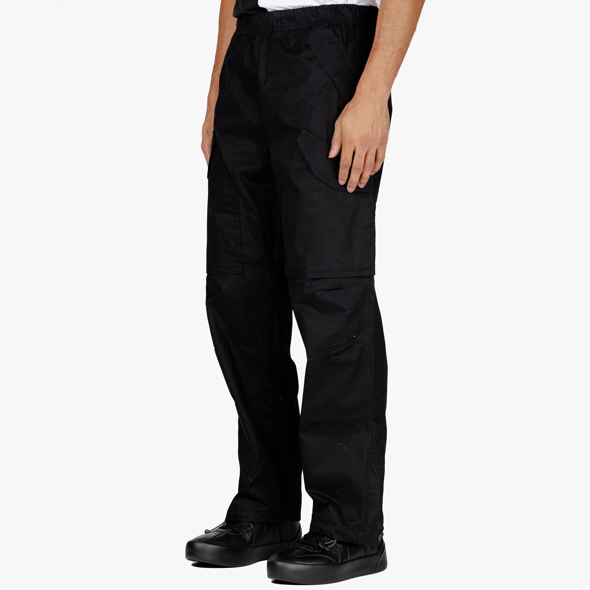 Marcelo Burlon Cotton Twill Cargo Pants Black - 2