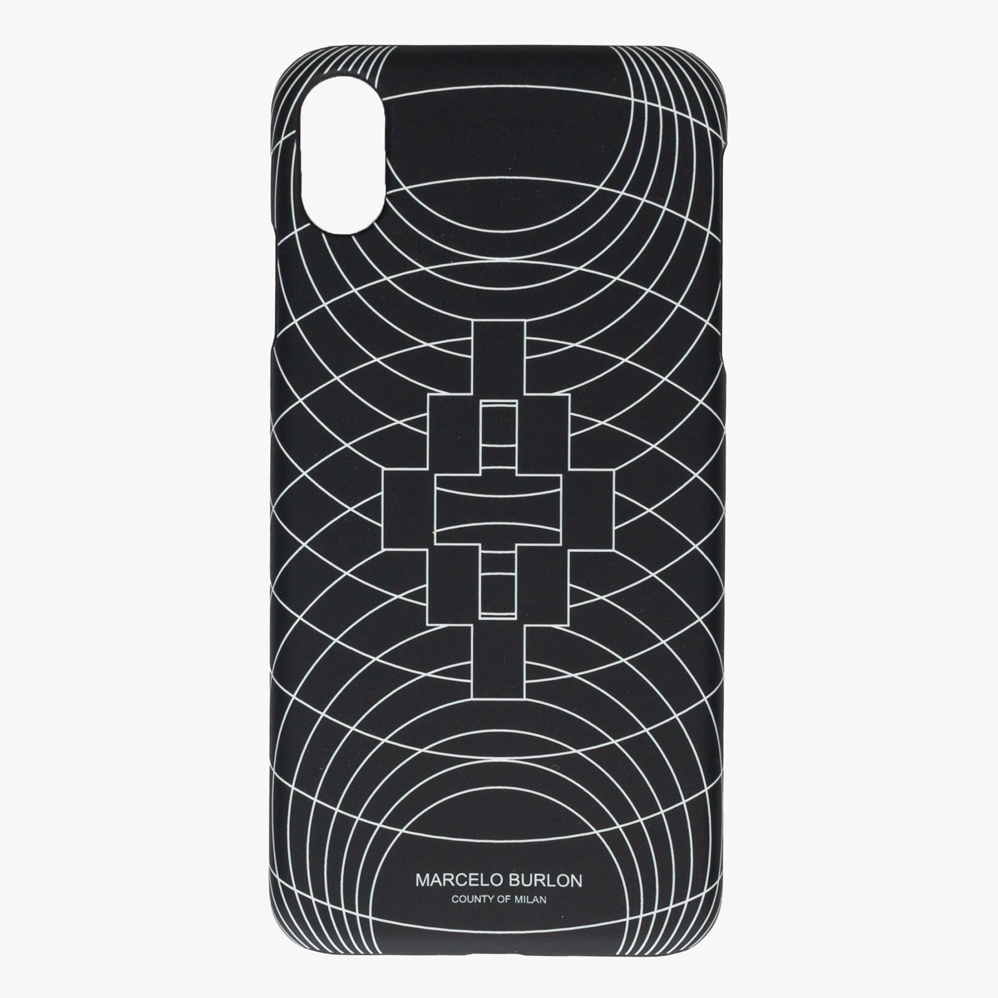 Marcelo Burlon Black Wireframe iPhone XS Case Black - 1