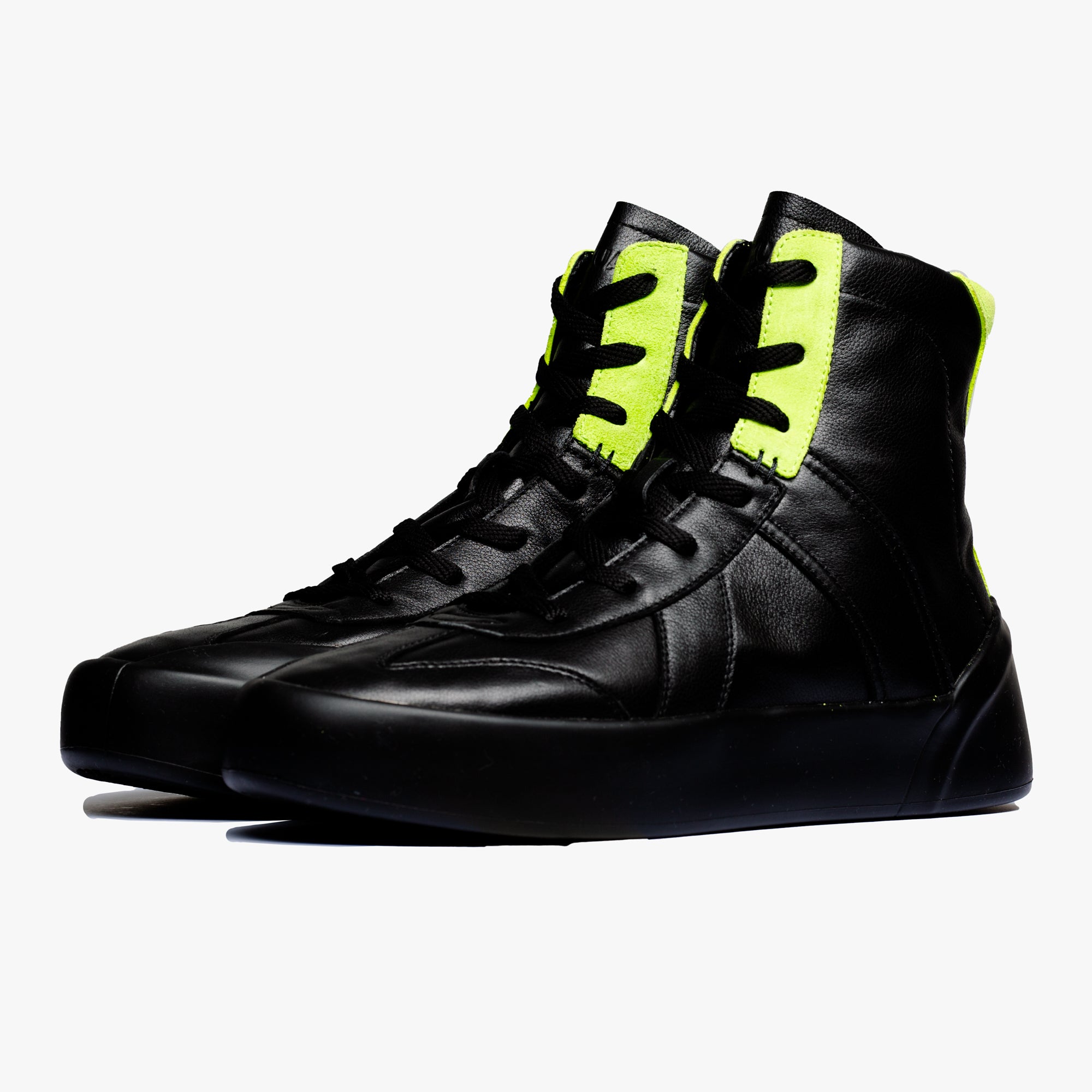Sankuanz Neon Stripe Sandal Boots Black - 4