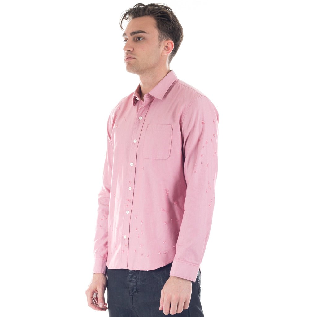 Roar Guns Love and Peace Distressed Shirt Pink - 3