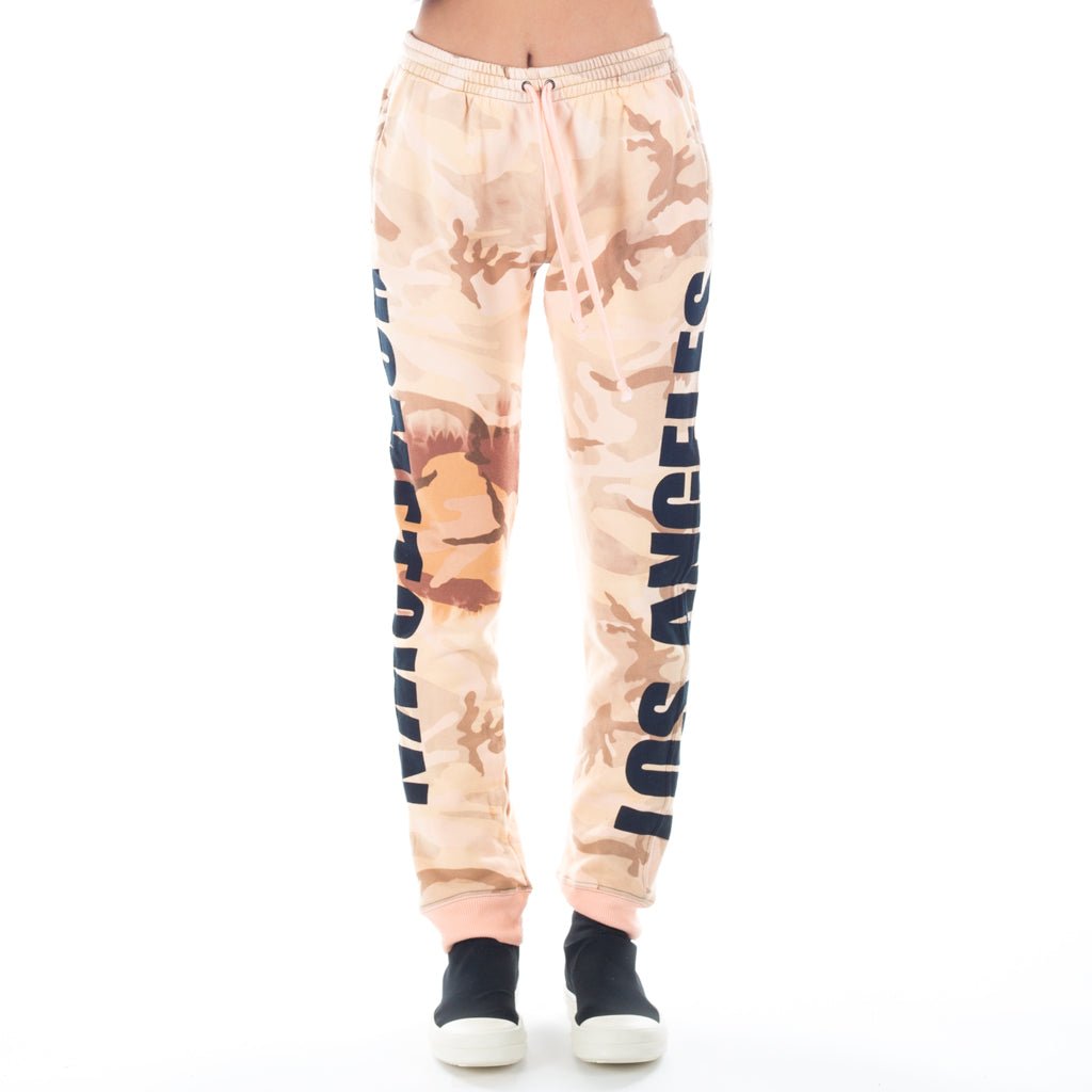 Faith Connexion Womens Kappa Camouflage Sweatpants Orange - 1