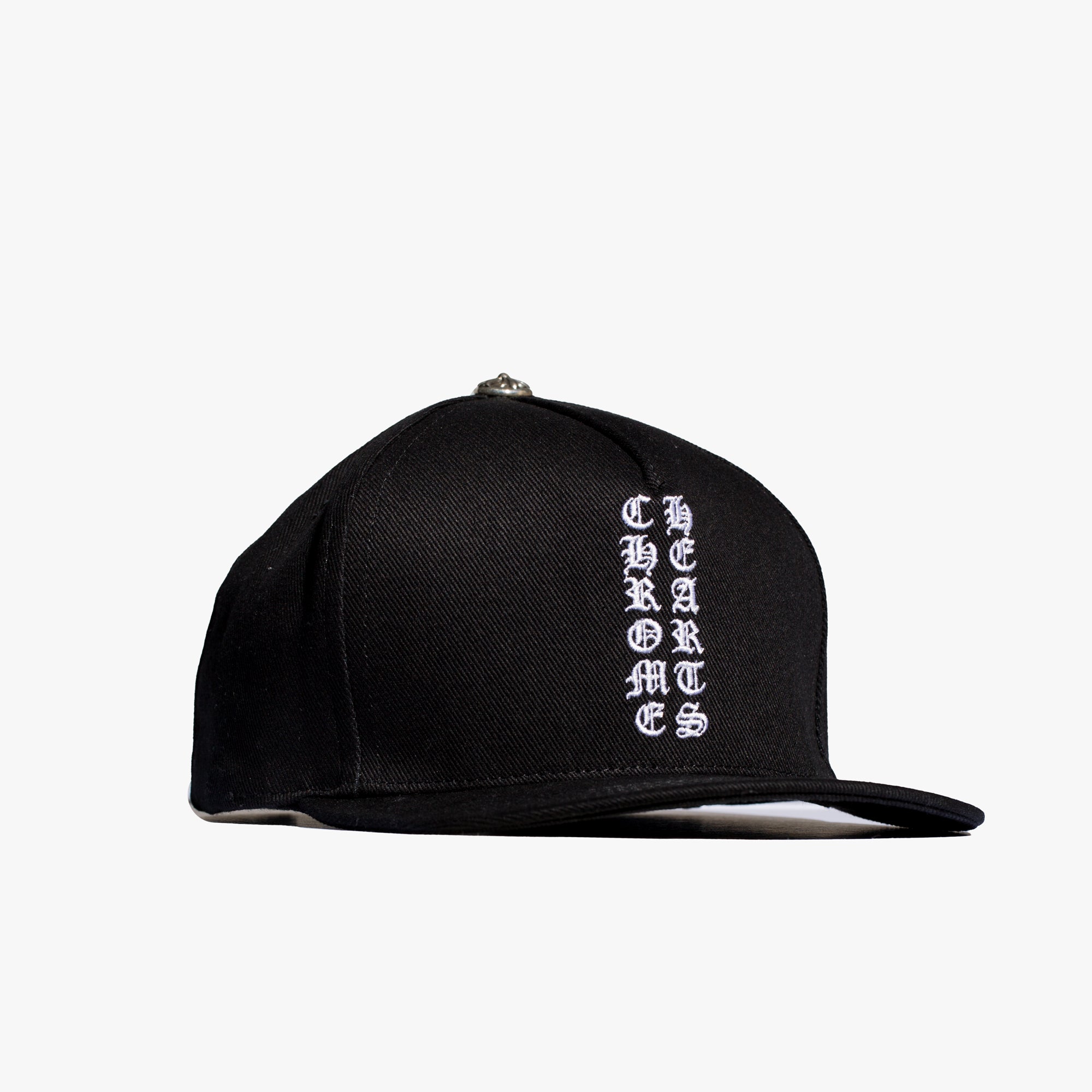 Chrome Hearts Vertical CH Denim Baseball Cap Black - 2