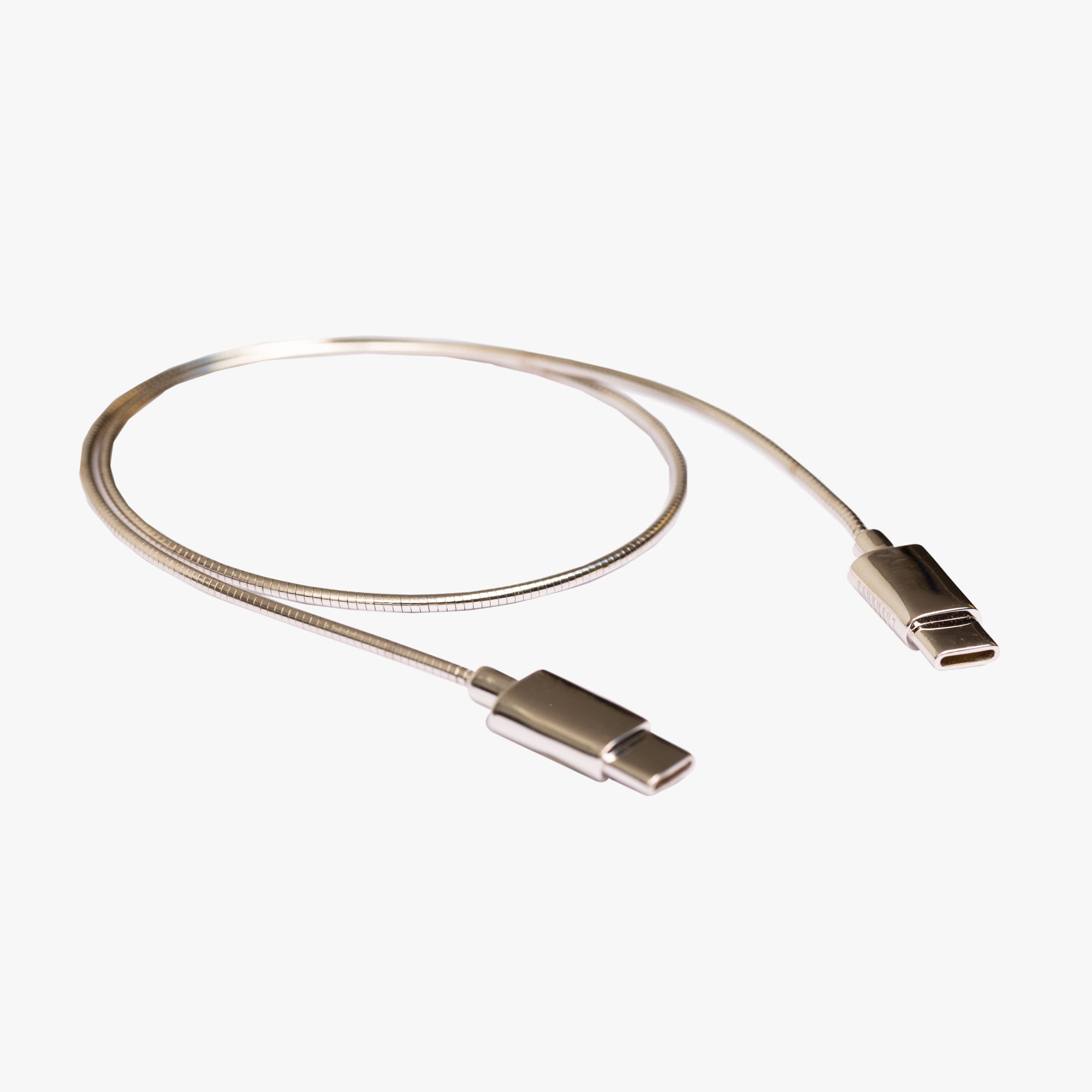Sankuanz USB C 18K Platinum Necklace Silver - 1