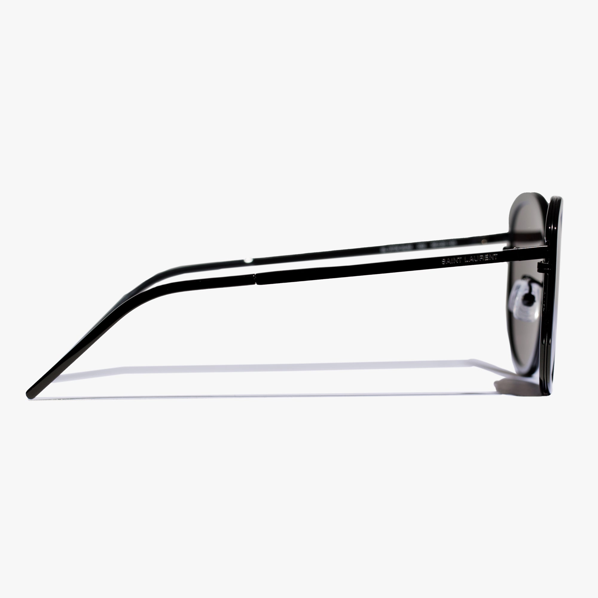 Saint Laurent Eyewear Womens Black Round Slim Sunglasses Black - 4