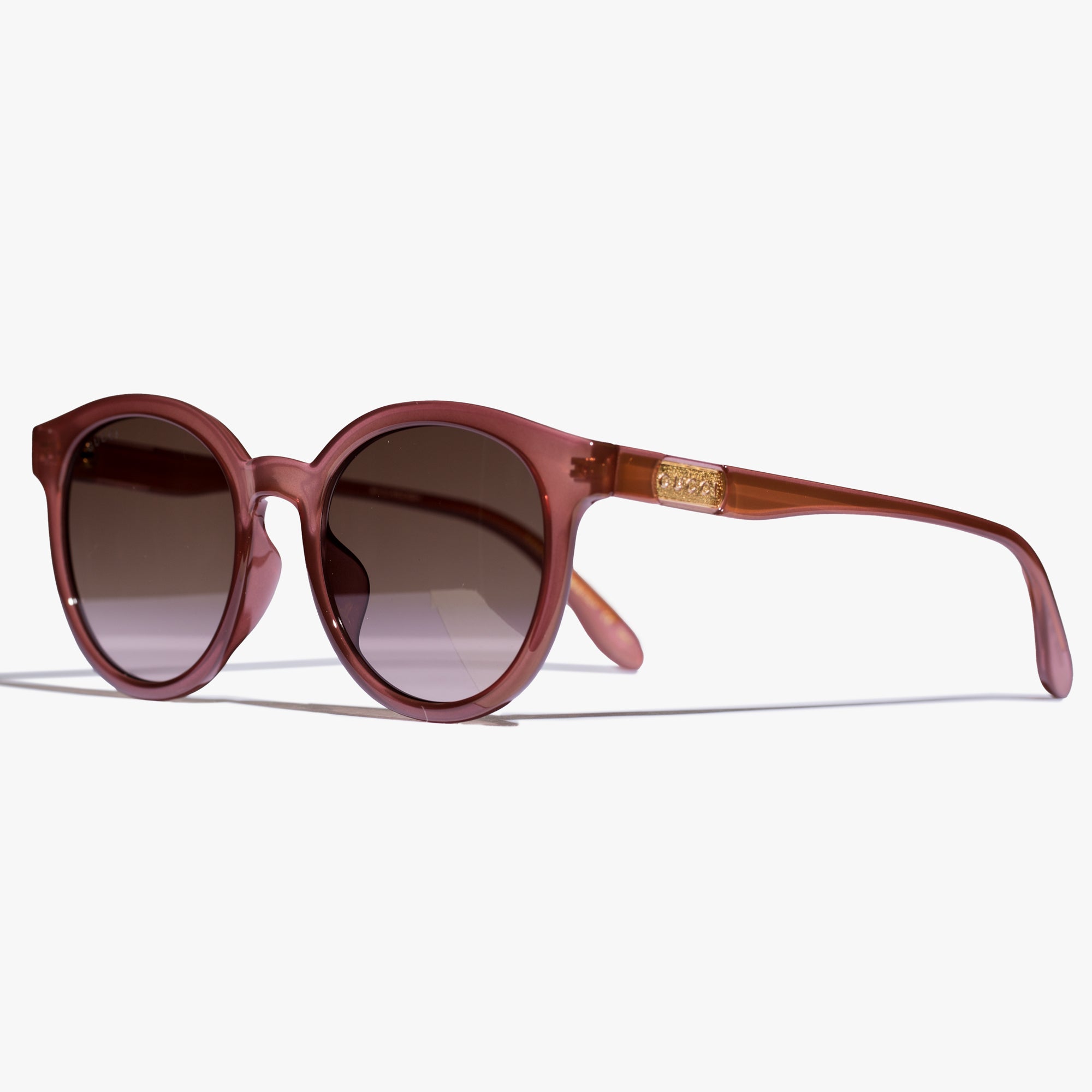 Gucci Eyewear Womens Pink Round Injection Sunglasses Pink - 4