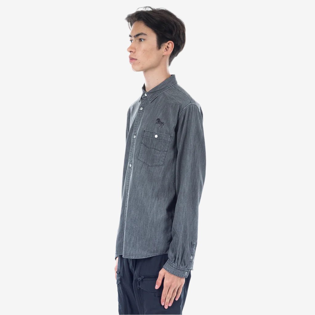 White Mountaineering Stallion Denim Shirt Black - 2