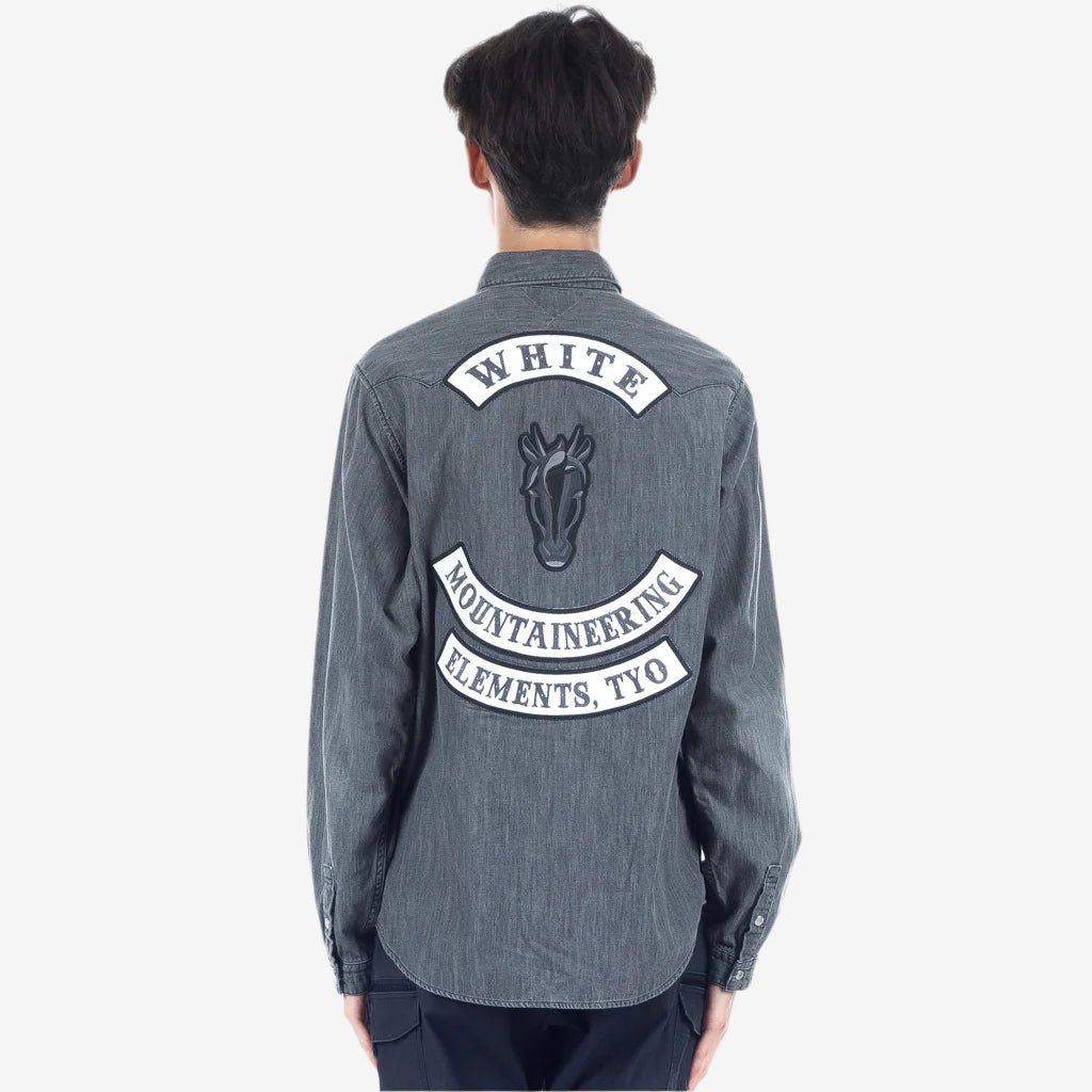 White Mountaineering Stallion Denim Shirt Black - 3