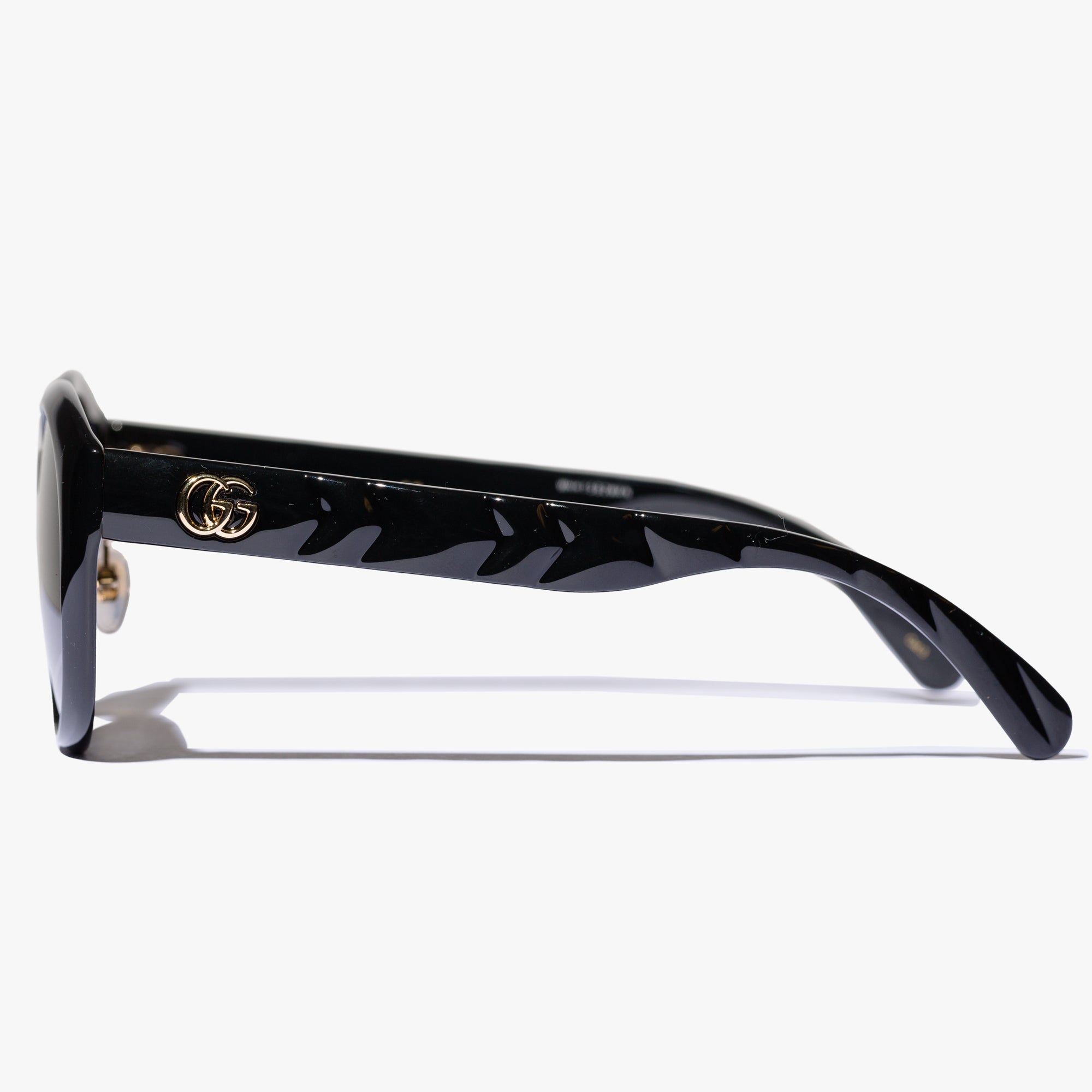 Gucci Eyewear Womens Black Oval Sunglasses Black - 5