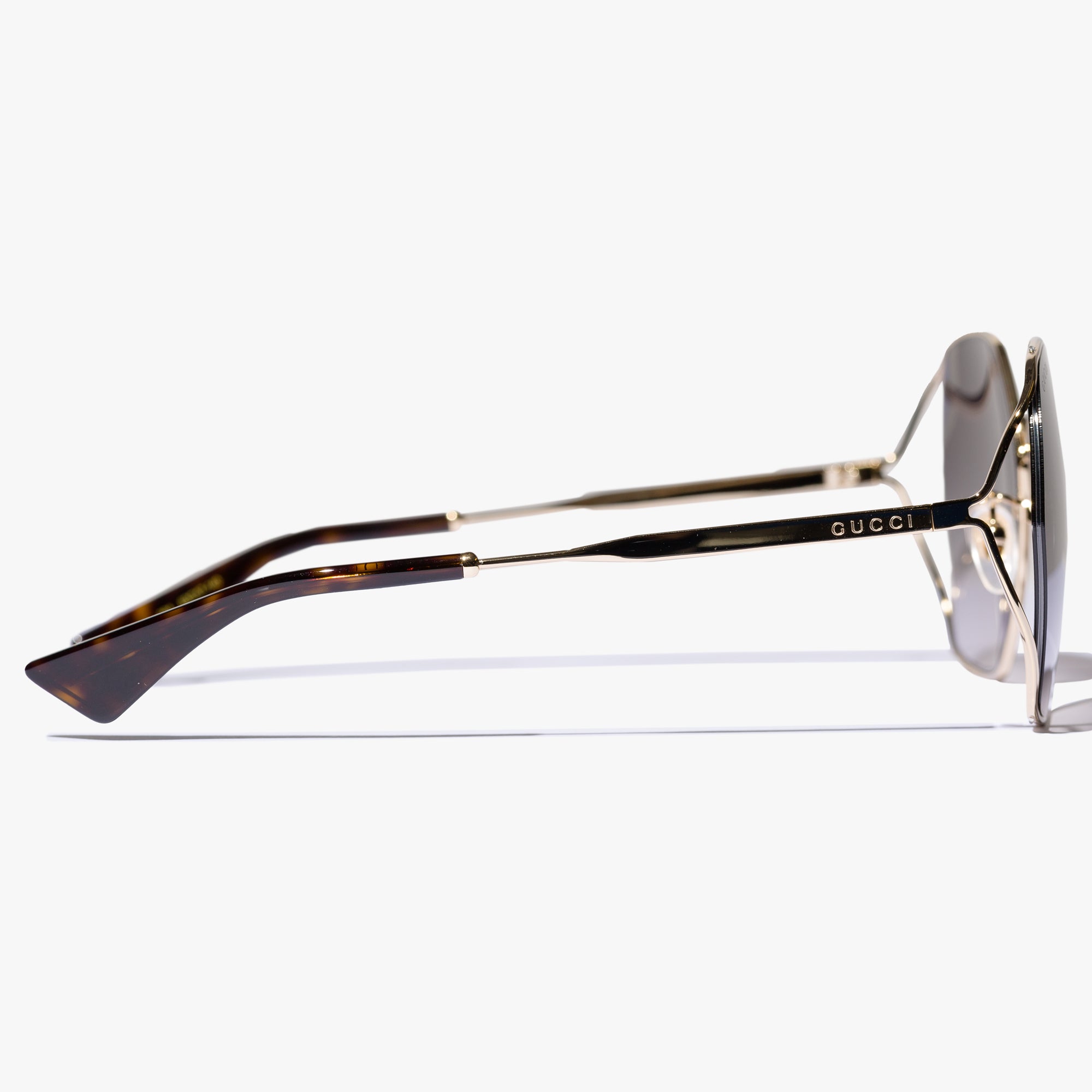 Photo of Gucci Eyewear Womens Gold Square Frame Sunglasses - 5