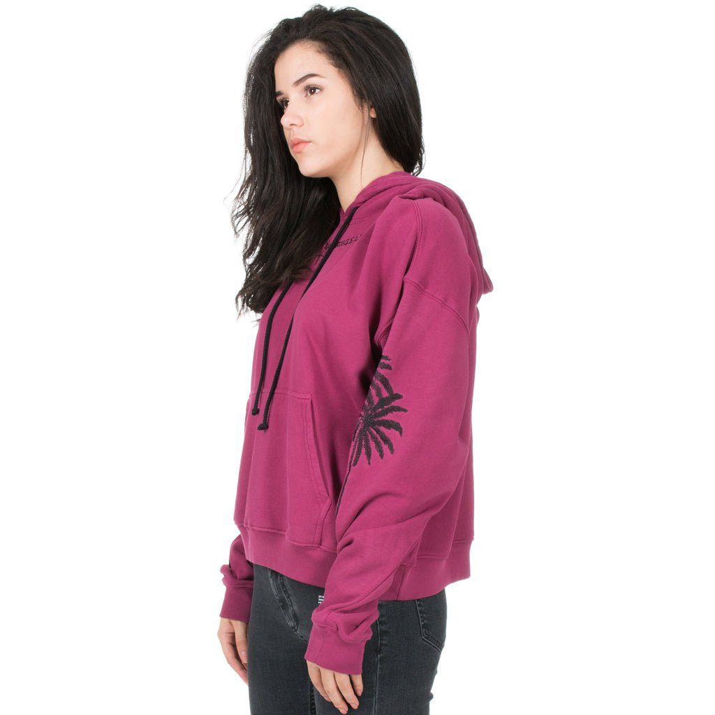Adaptation Womens Palms Cropped Hoody Berry - 2