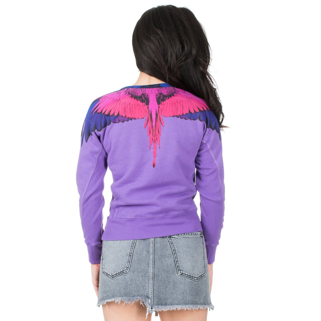 Marcelo Burlon Womens Violet Wings Sweater Violet Pink - 3