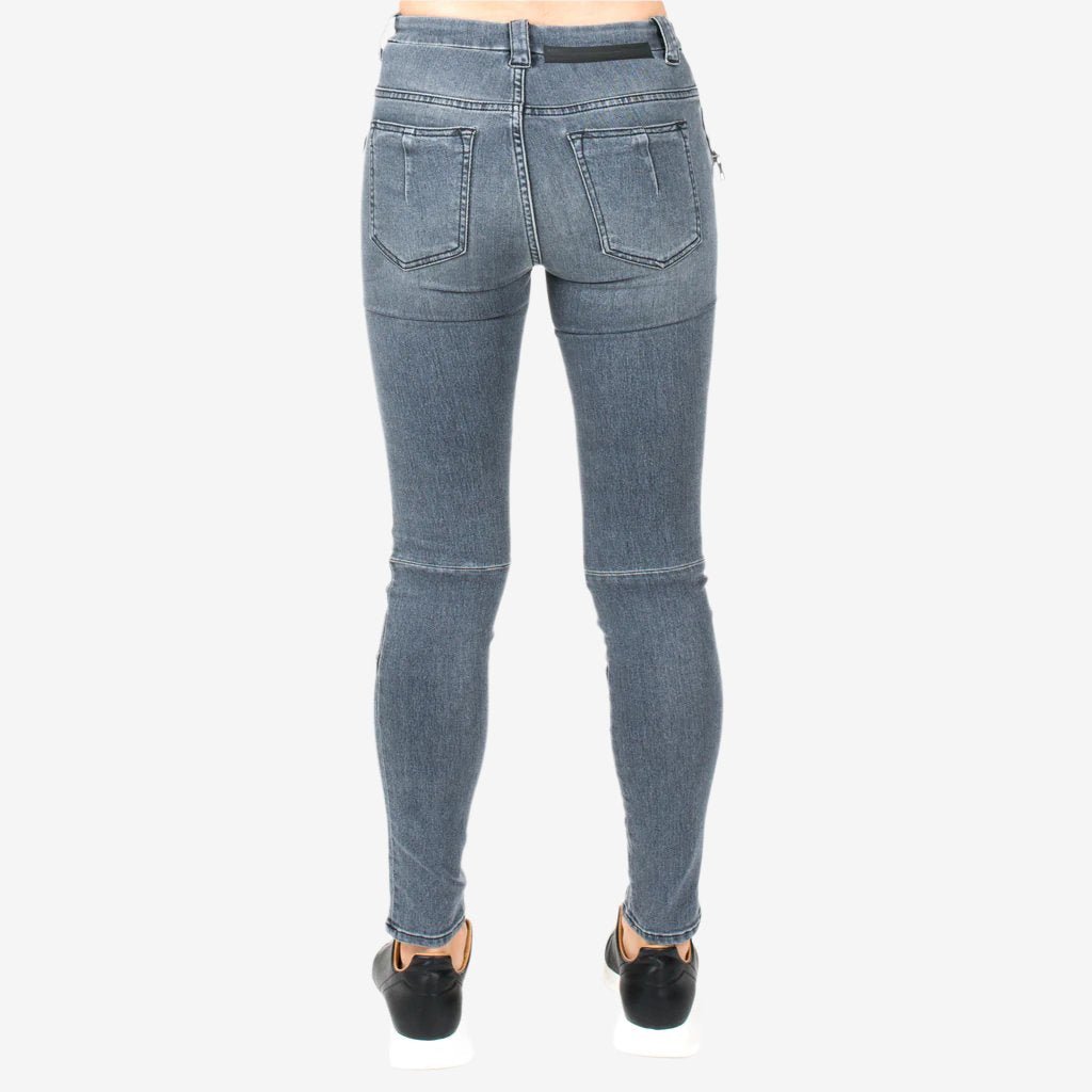 Unravel Womens Lace Up Skinny Jeans Black - 3