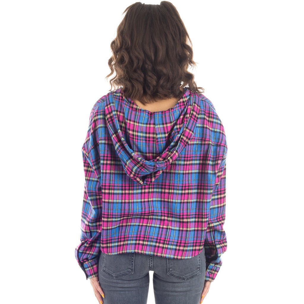 Adaptation Womens Cropped Hooded Shirt Pink - 3