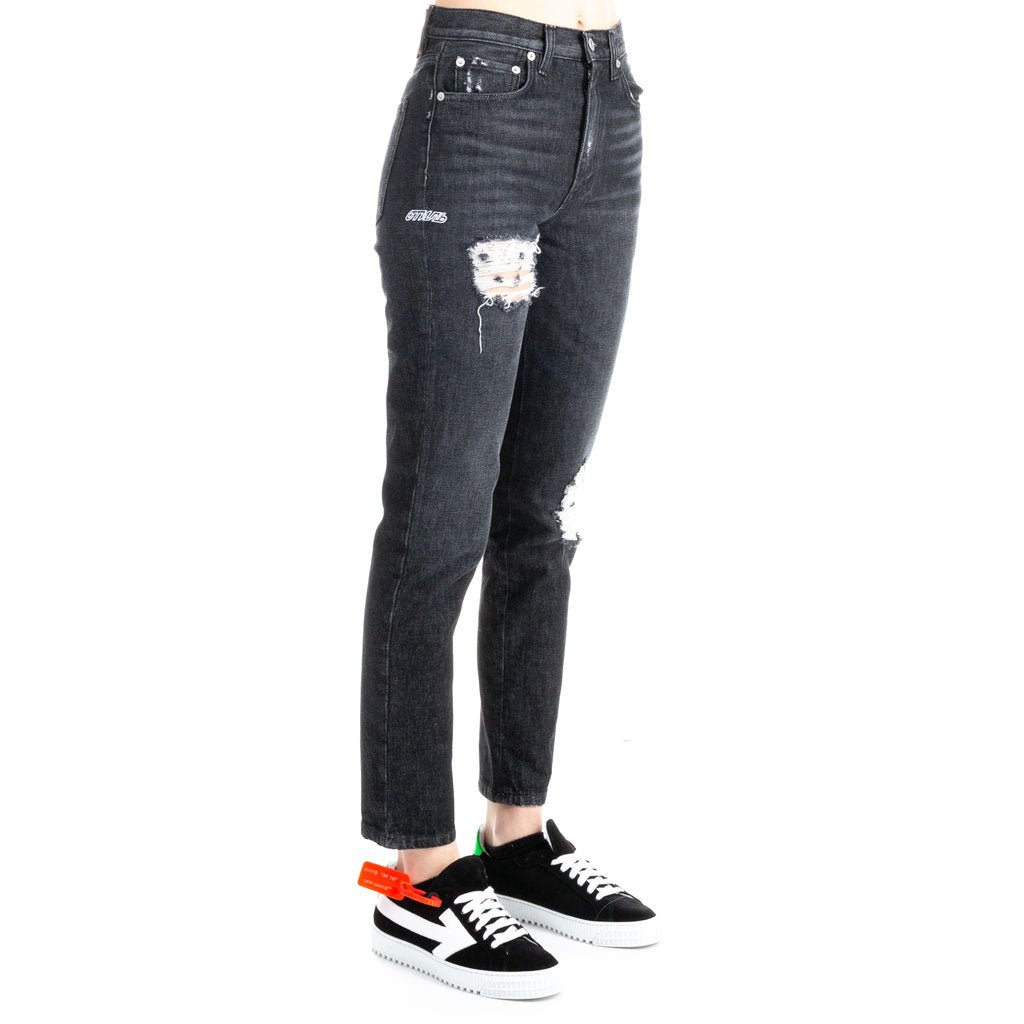 Heron Preston Womens Slim Tapered Jeans Black - 2