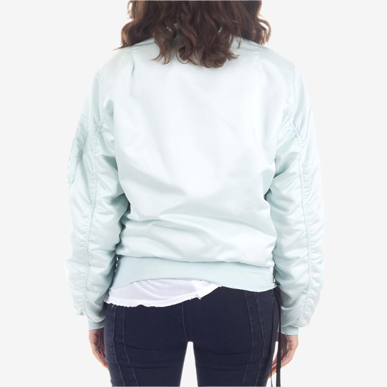 Unravel Womens Distressed Nylon Bomber Misty - 2