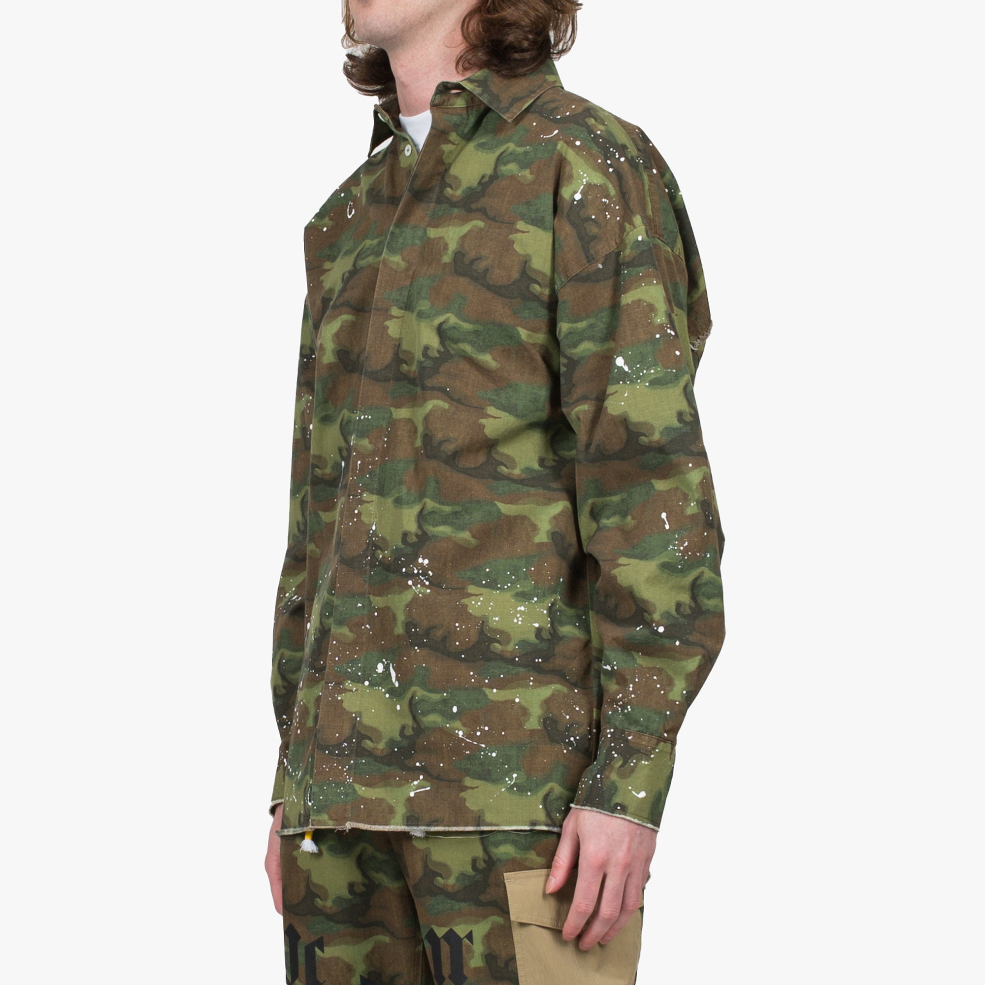 Palm Angels Camouflage Loose Shirt Camouflage - 3
