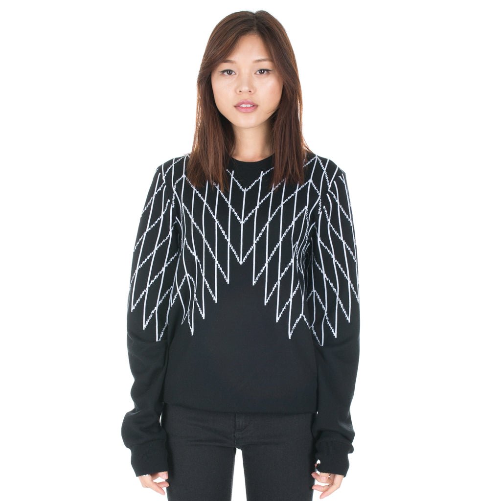 Photo of Black Barrett Football Net Knit Sweater - 2