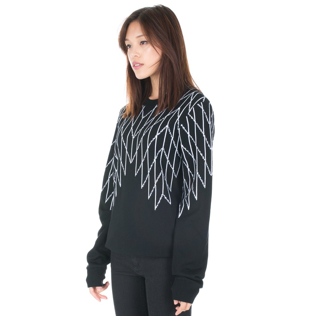 Black Barrett Football Net Knit Sweater Black - 4