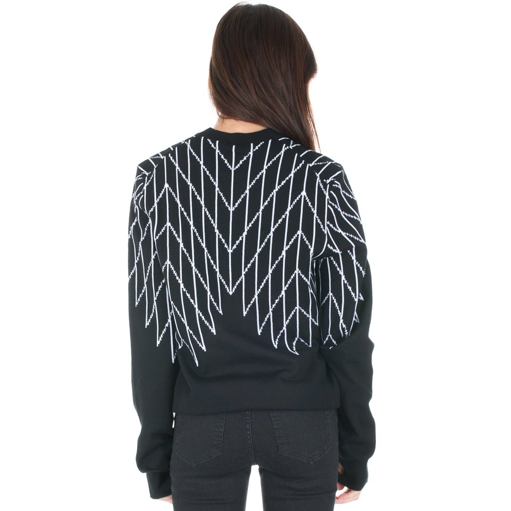 Black Barrett Football Net Knit Sweater Black - 6