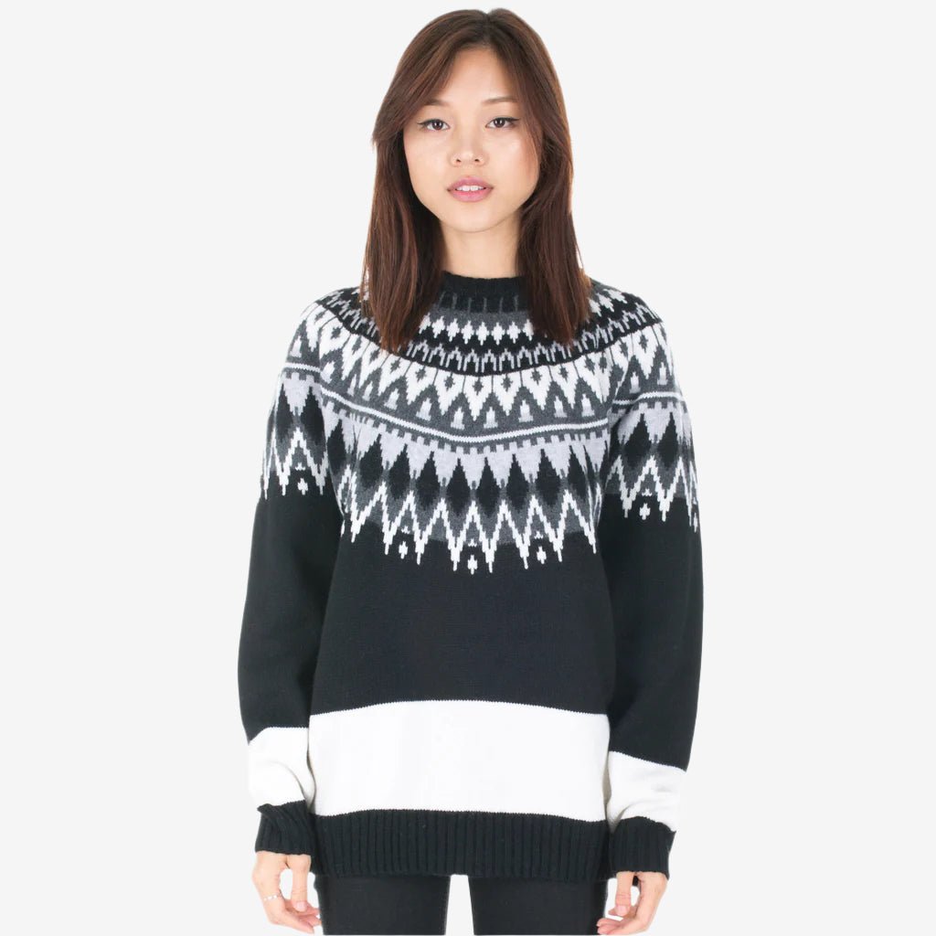 White Mountaineering Jacquard Knit Sweater Black - 3