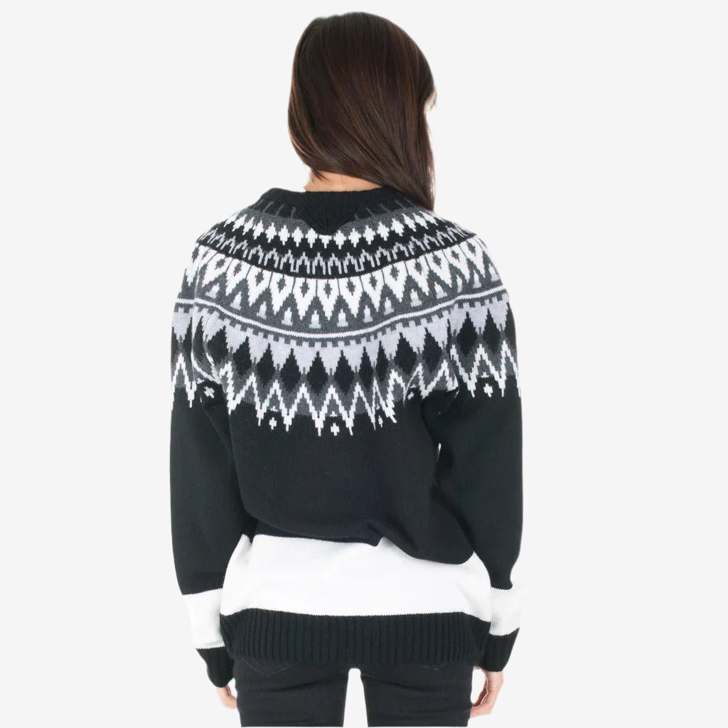 White Mountaineering Jacquard Knit Sweater Black - 7