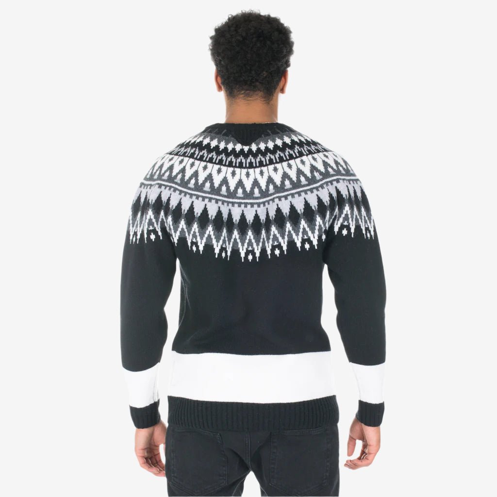 White Mountaineering Jacquard Knit Sweater Black - 6