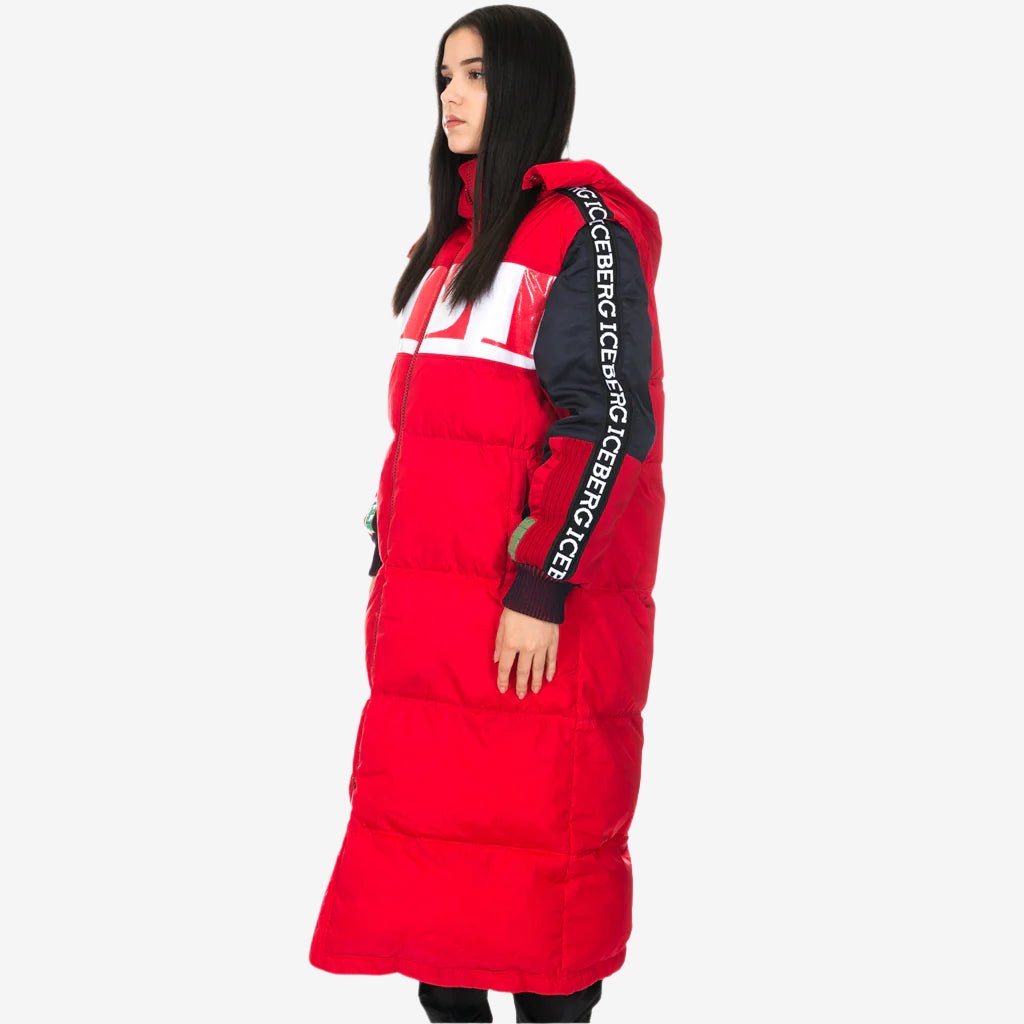 Iceberg Iceberg Band Down Long Coat Red - 4