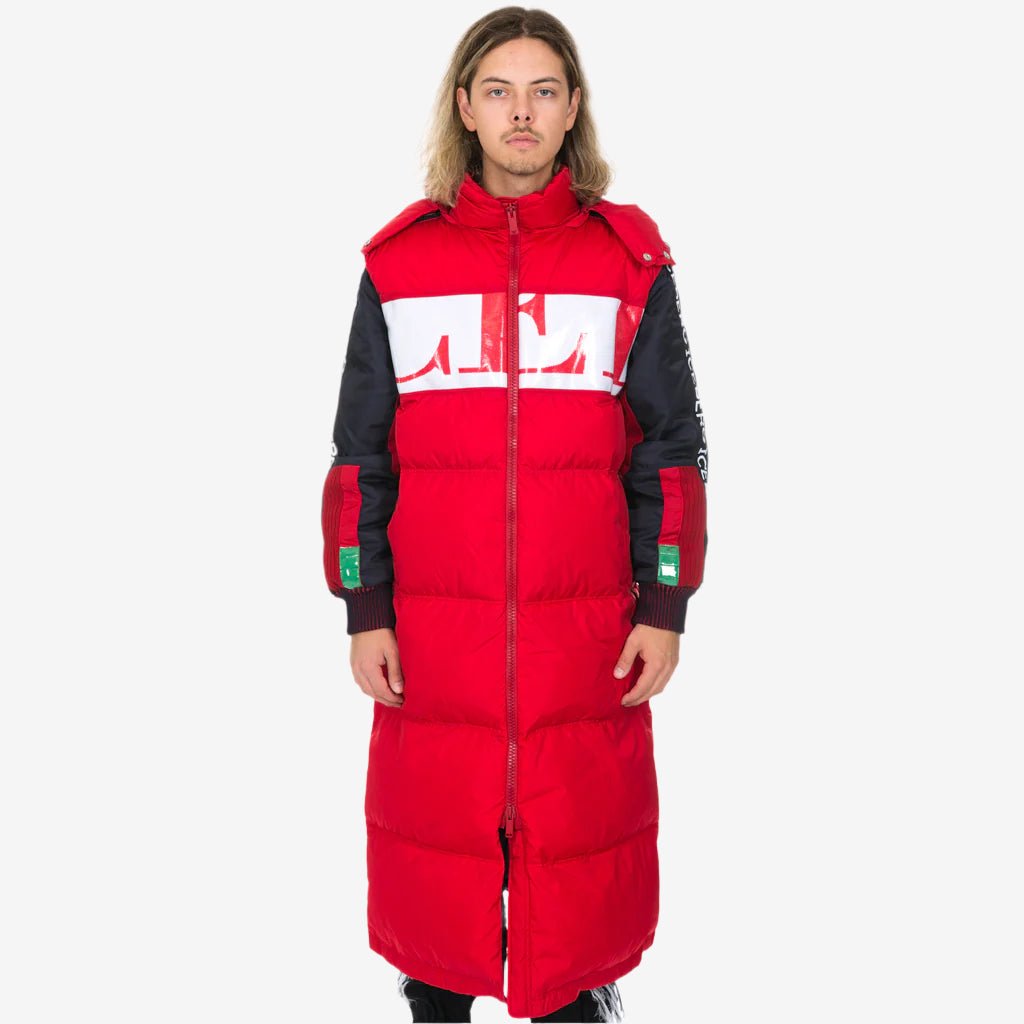 Iceberg Iceberg Band Down Long Coat Red - 2