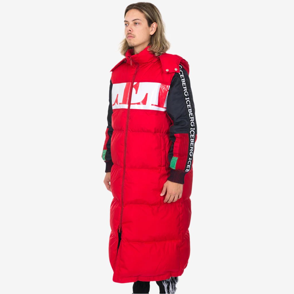 Iceberg Iceberg Band Down Long Coat Red - 5