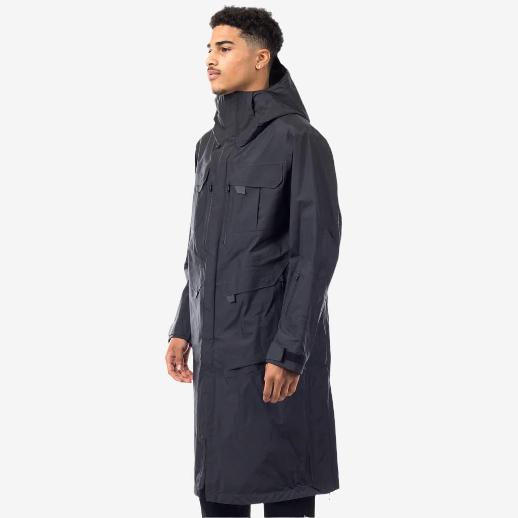 White Mountaineering Goretex Long Coat Black - 2