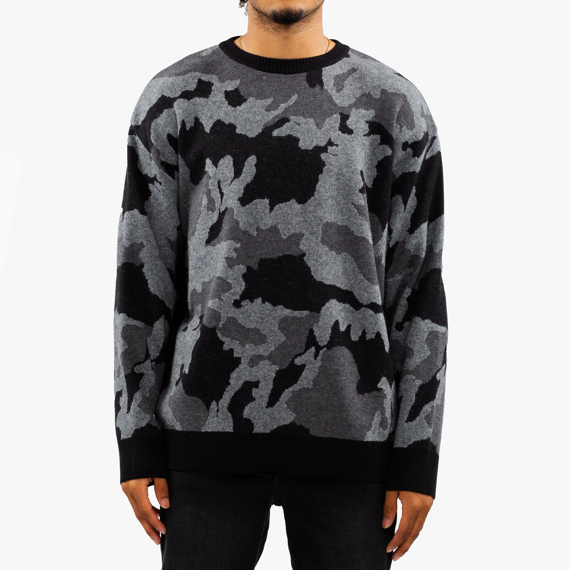 Juun.J Camouflage Knit Sweater Ash - 1